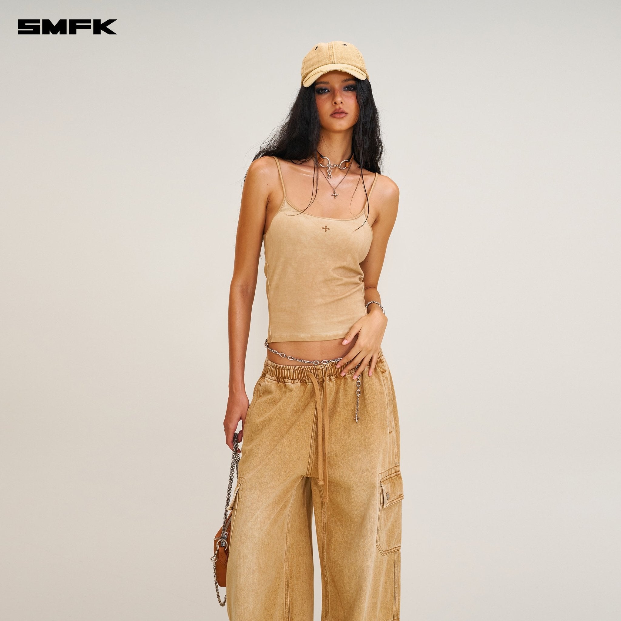 SMFK Compass Mirage Denim Cap In Grassland Khaki | MADAX
