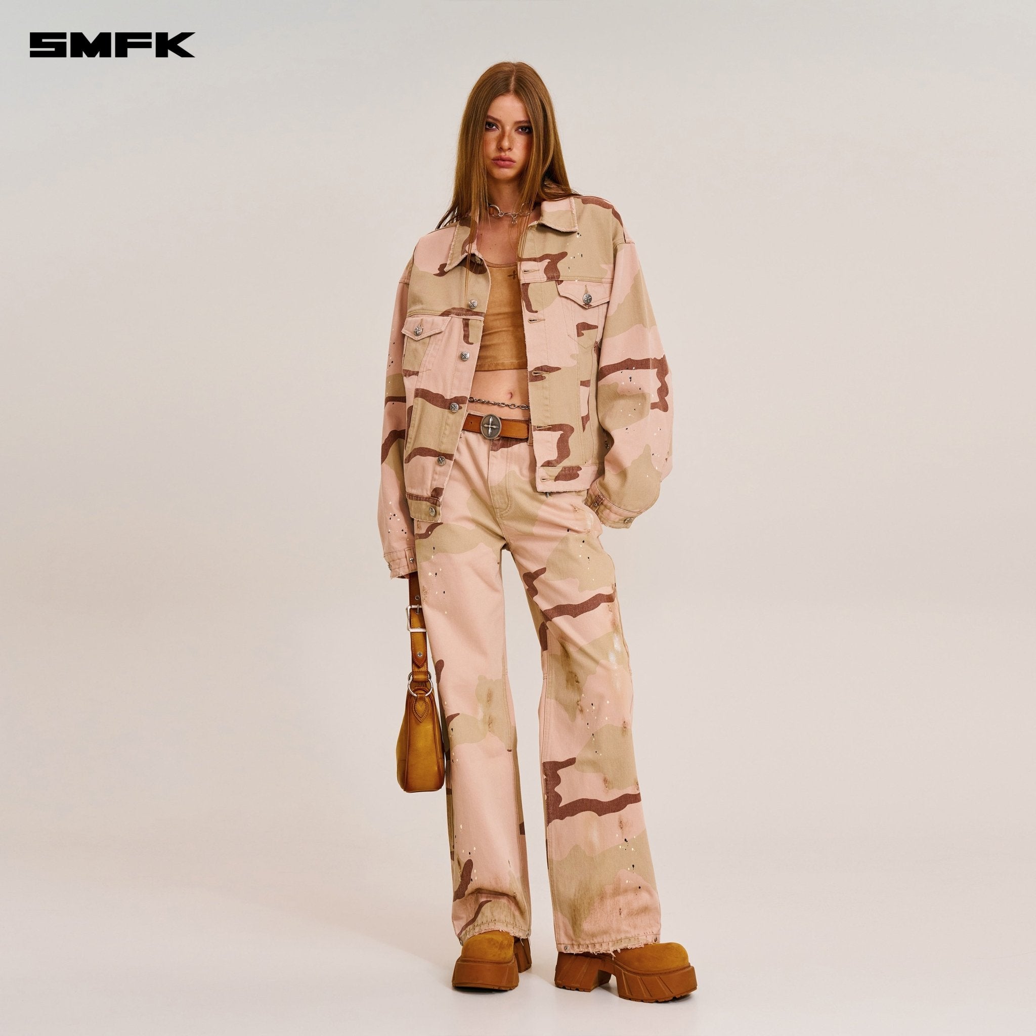 SMFK Compass Mode Camo Denim Jacket In Desert Camouflage | MADAX