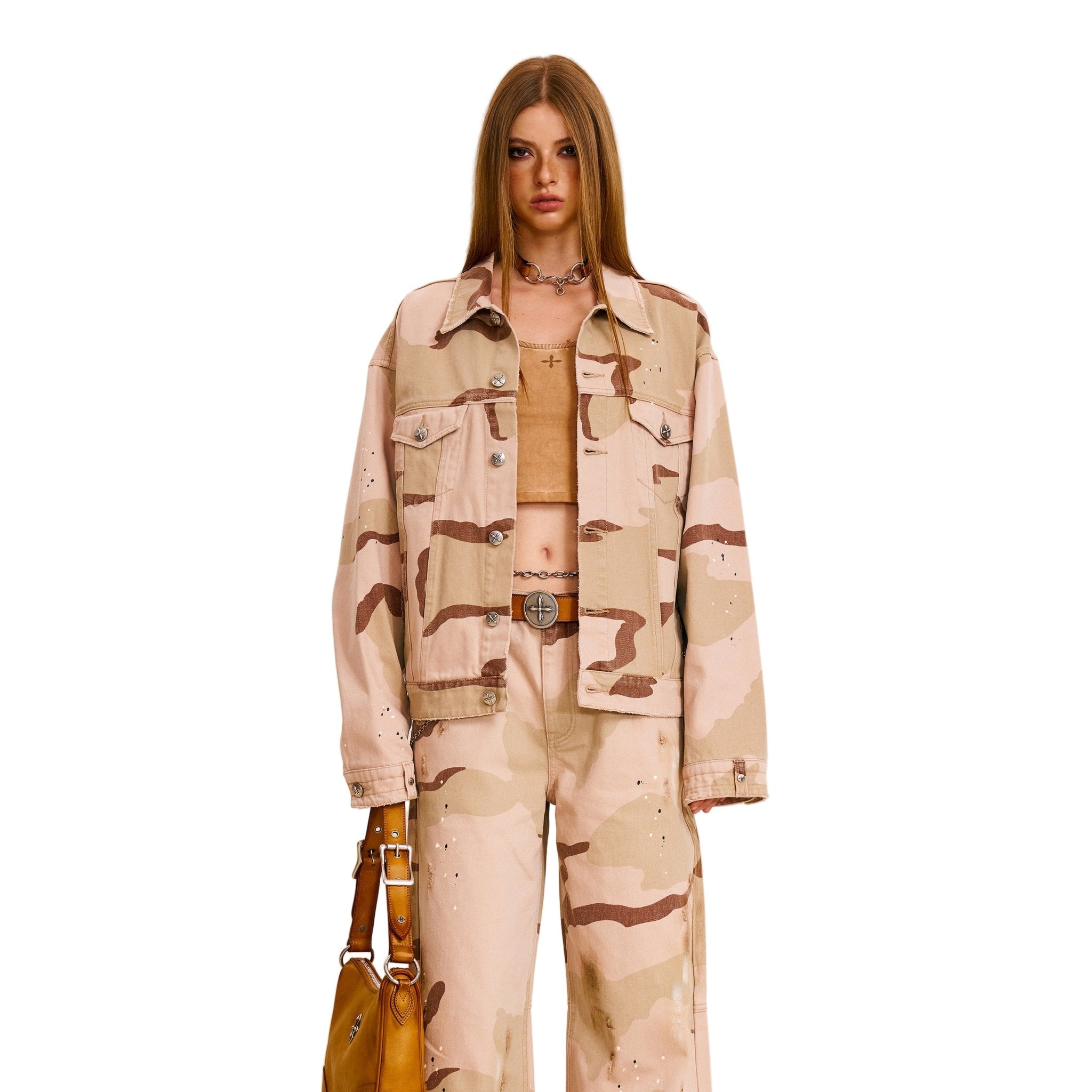 SMFK Compass Mode Camo Denim Jacket In Desert Camouflage | MADAX