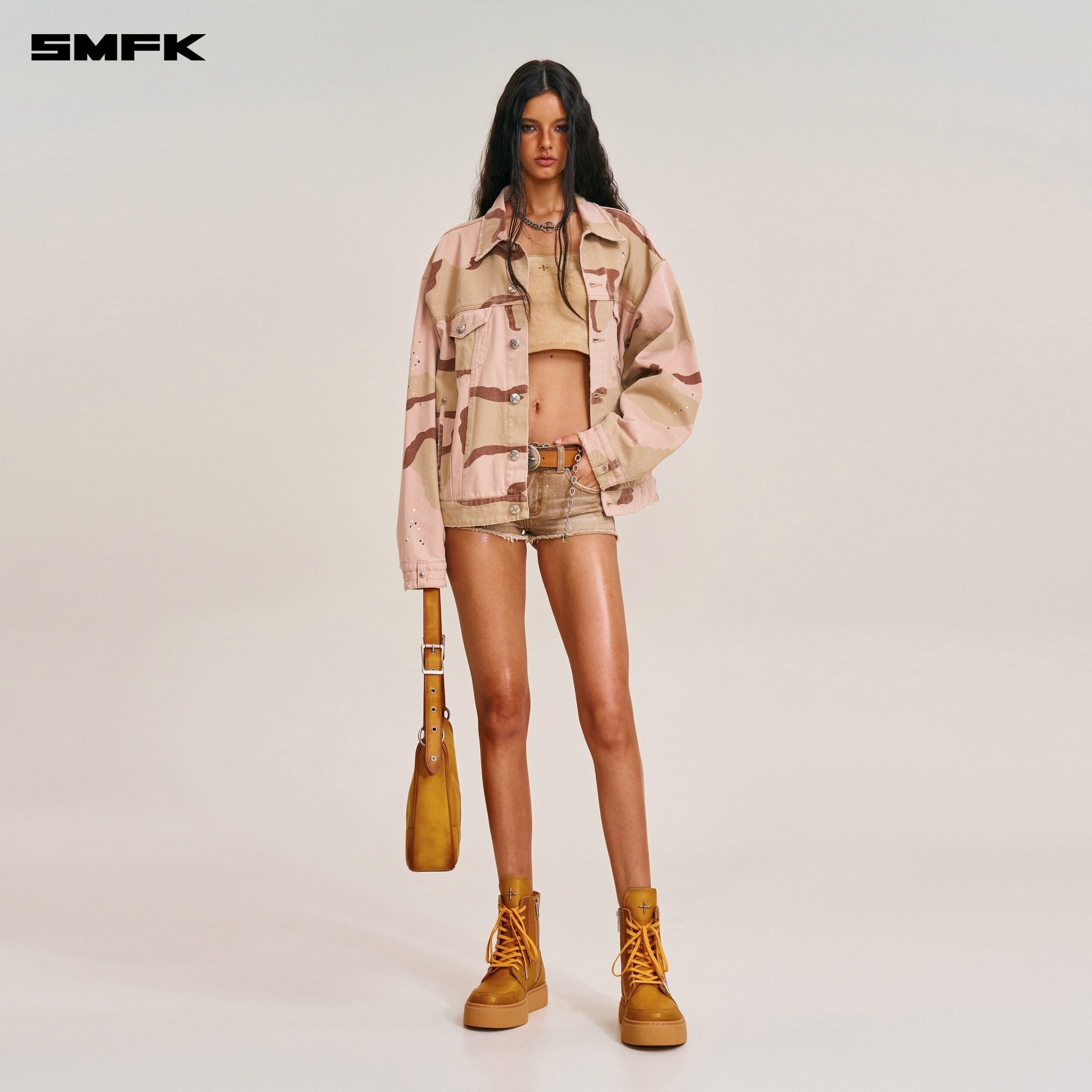 SMFK Compass Mode Camo Denim Jacket In Desert Camouflage | MADAX