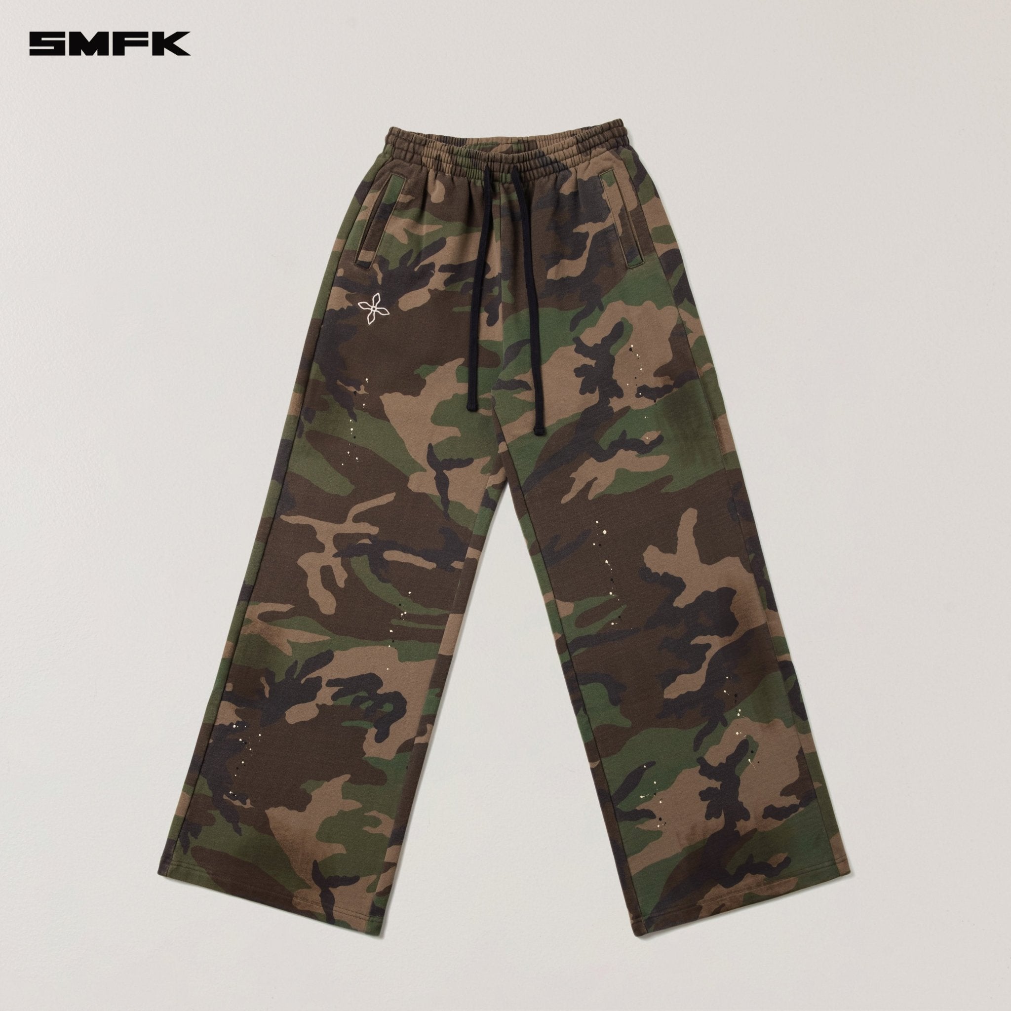 SMFK Compass Mode Camo Tower Sports Pants In Army Green Camouflage | MADAX