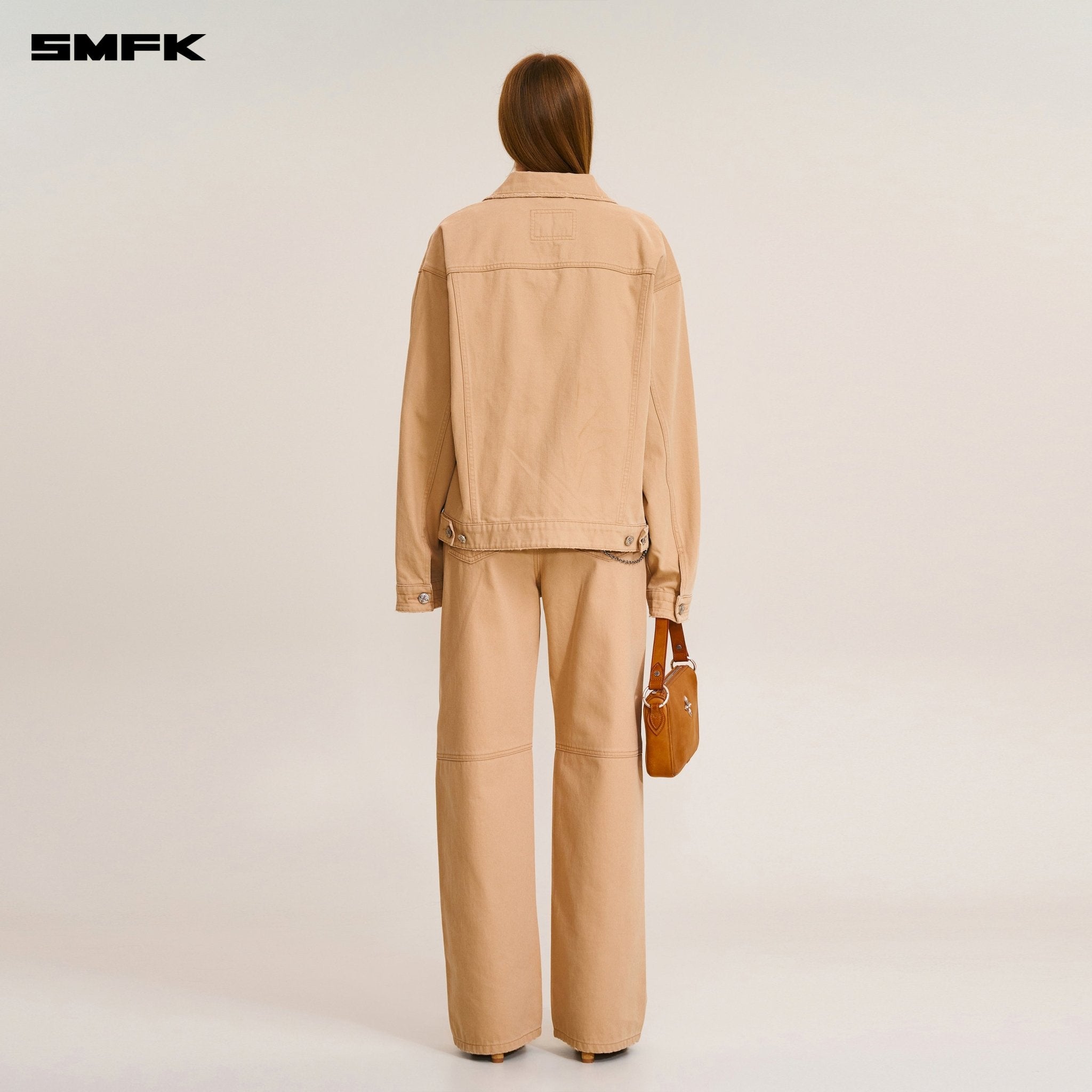 SMFK Compass Mode Denim Jacket In Sand | MADAX