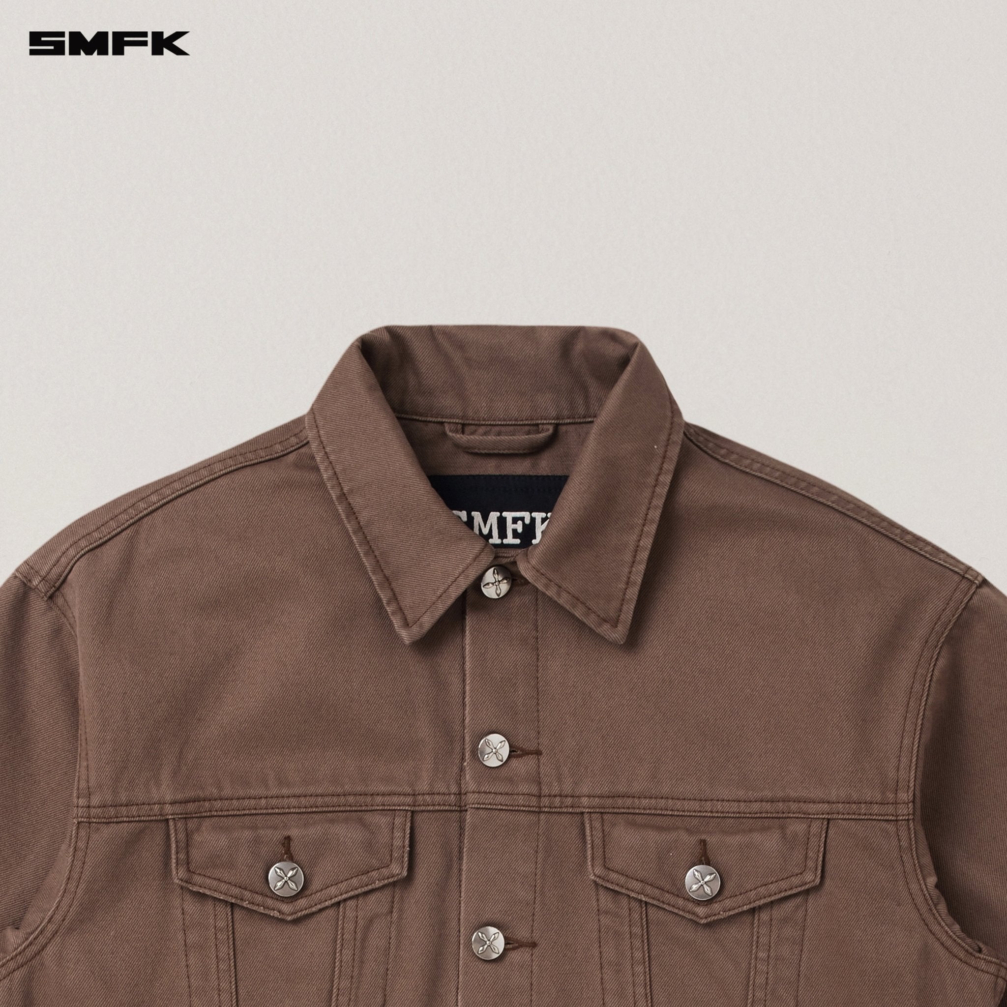 SMFK Compass Mode Denim Jacket In Wild Horse Brown | MADAX
