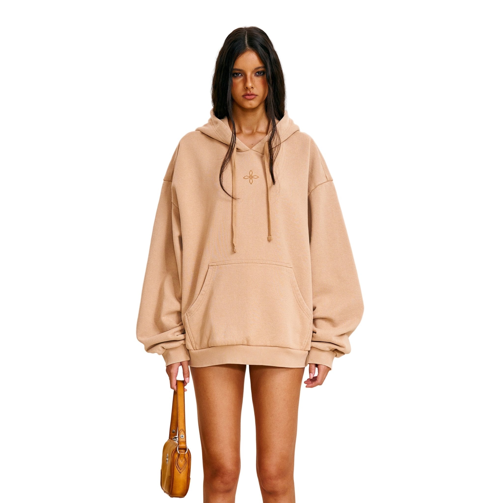SMFK Compass Mode Loose Hoodie In Sand | MADAX