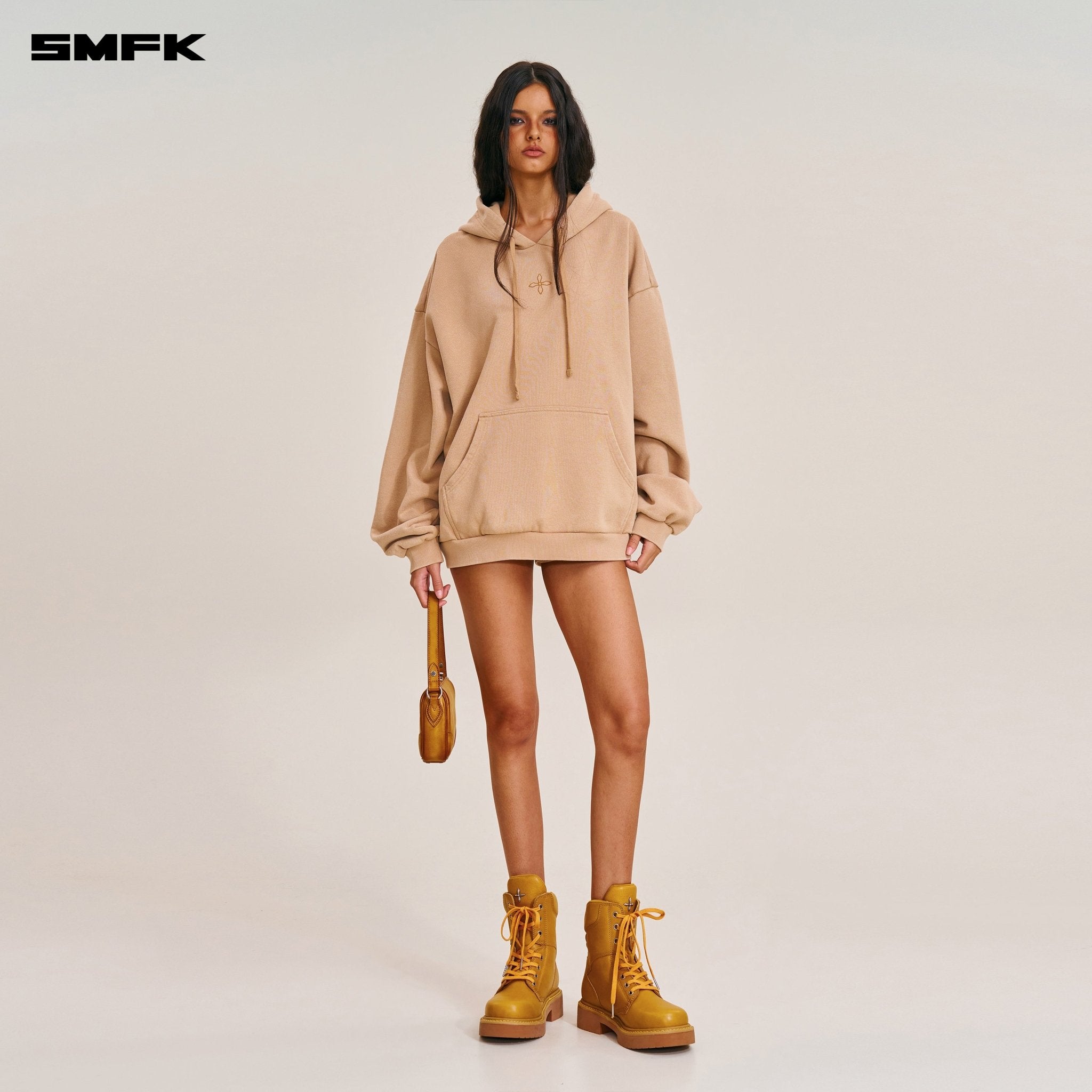 SMFK Compass Mode Loose Hoodie In Sand | MADAX