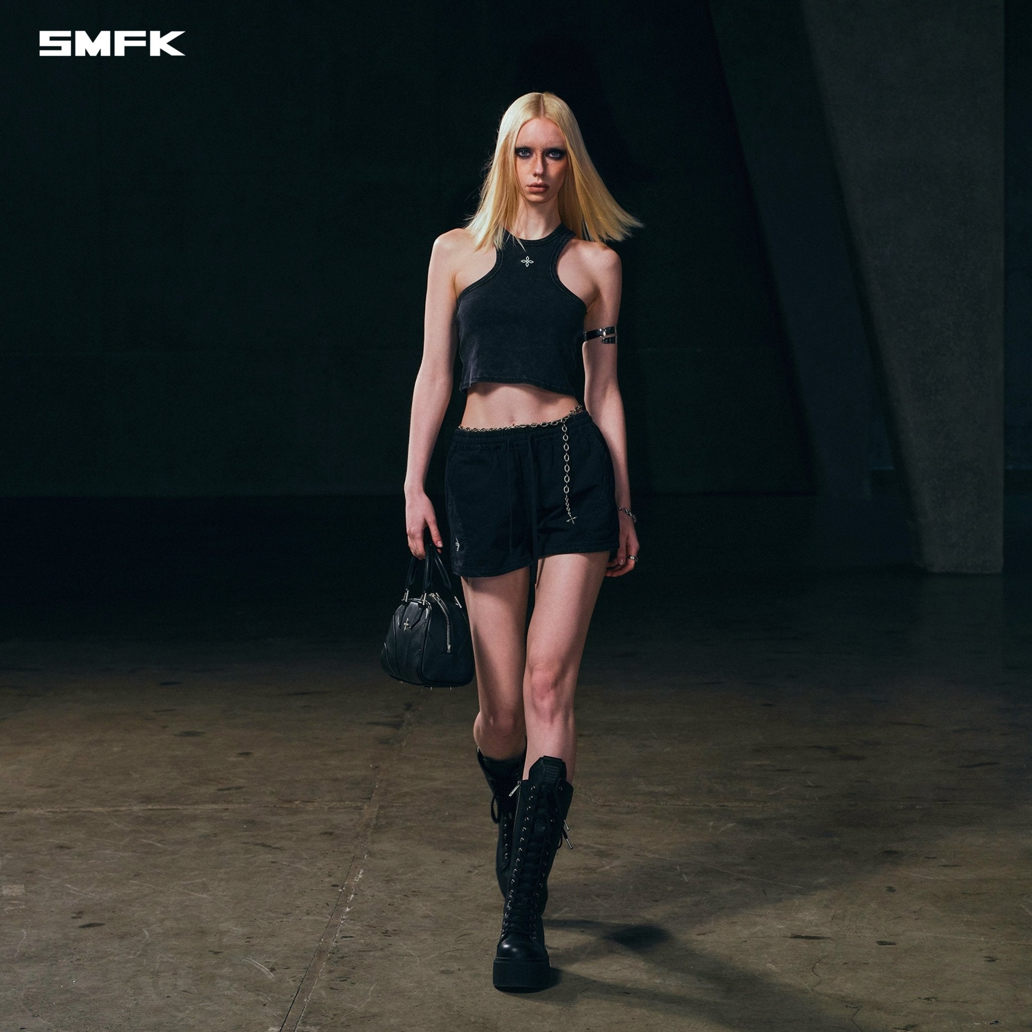 SMFK Compass Mode Rise - Up Shorts In Wild Black | MADAX