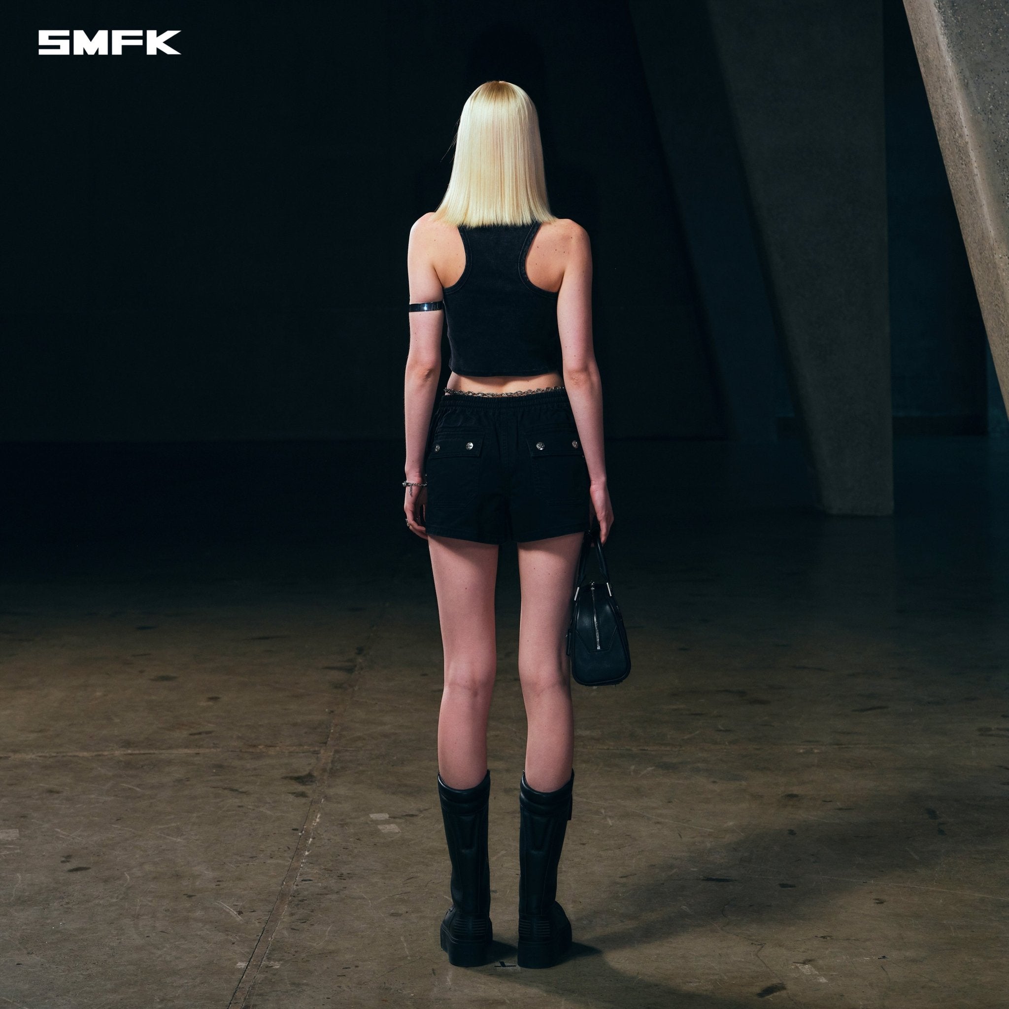 SMFK Compass Mode Rise - Up Shorts In Wild Black | MADAX