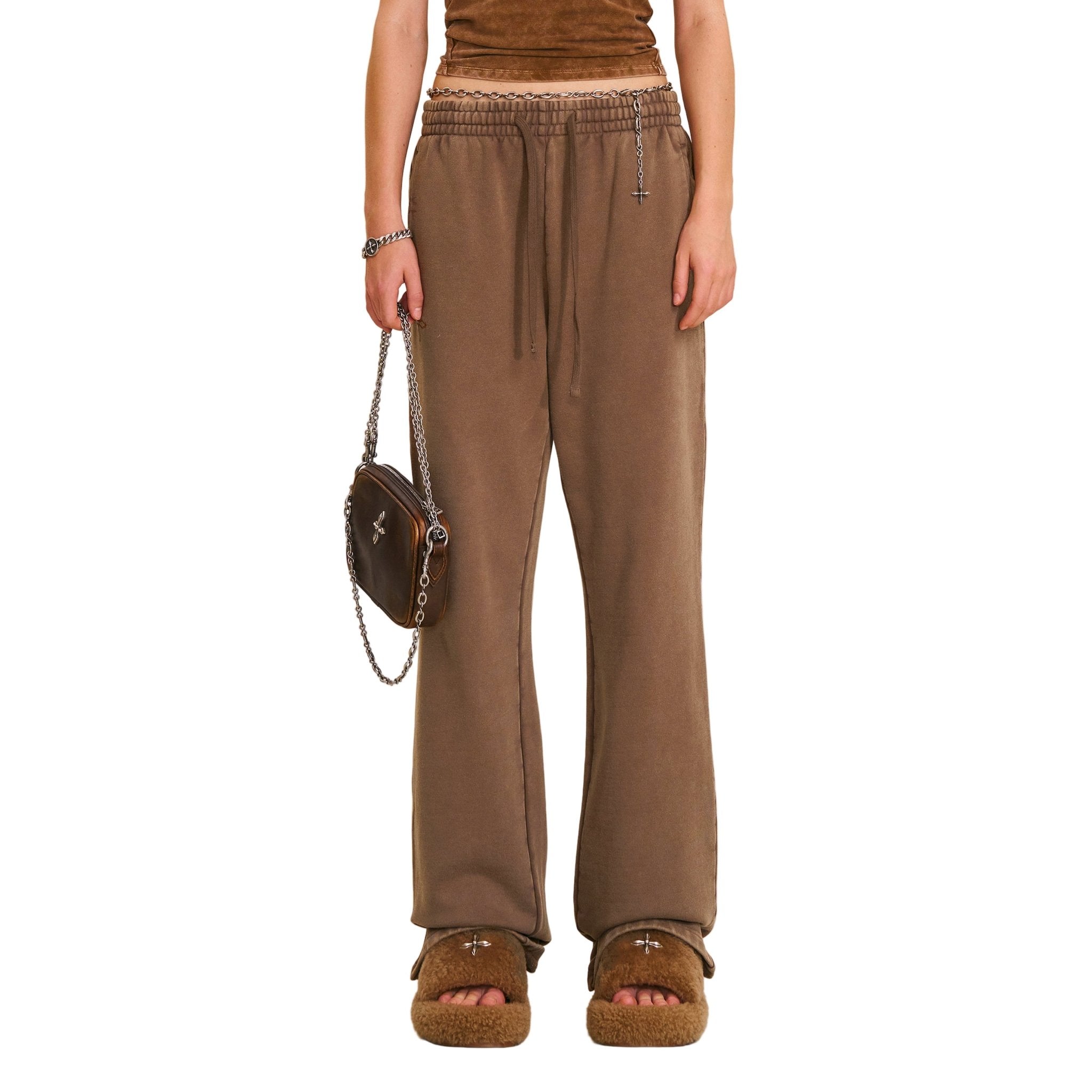 SMFK Compass Mode Straight Sports Pants In Wild Horse Brown | MADAX