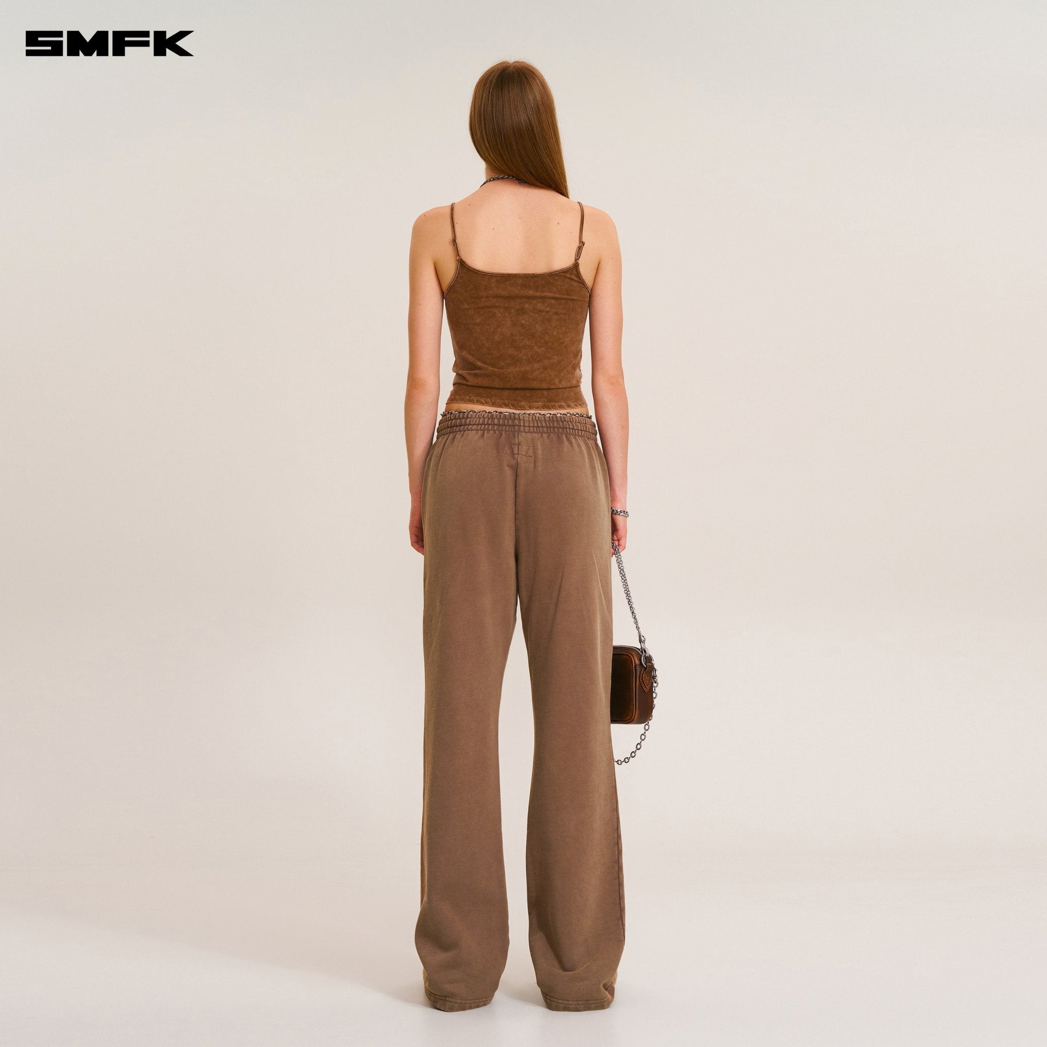 SMFK Compass Mode Straight Sports Pants In Wild Horse Brown | MADAX