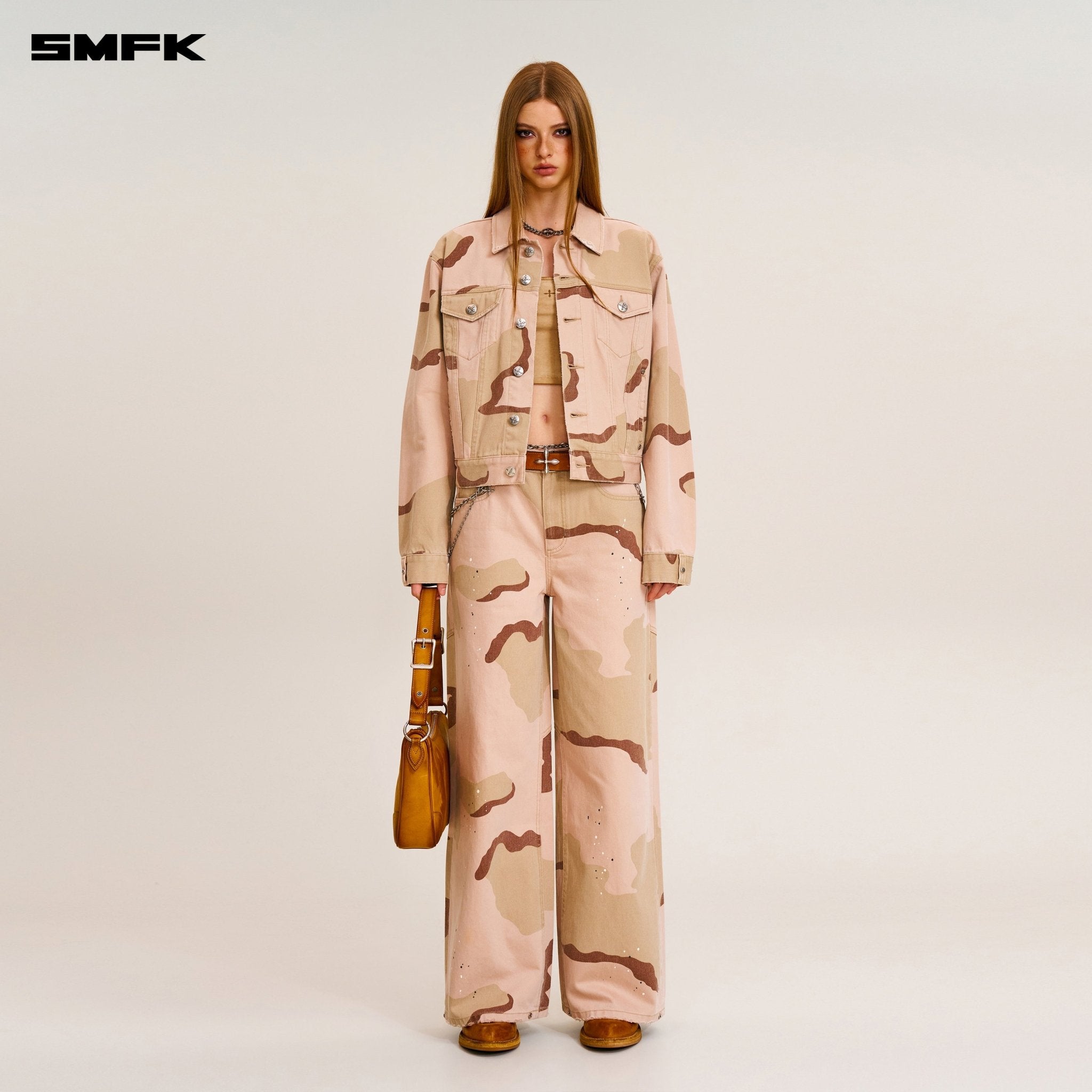 SMFK Compass Mode Tower Denim Pants In Desert Camouflage | MADAX