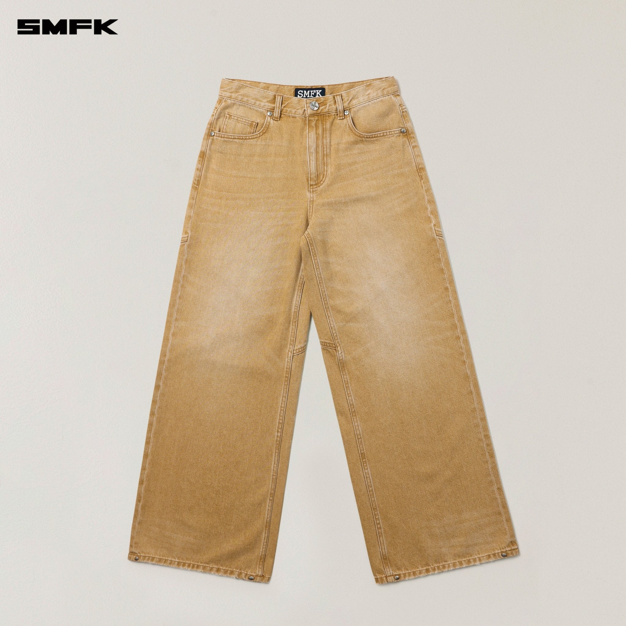 SMFK Compass Mode Tower Denim Pants In Grassland Khaki | MADAX