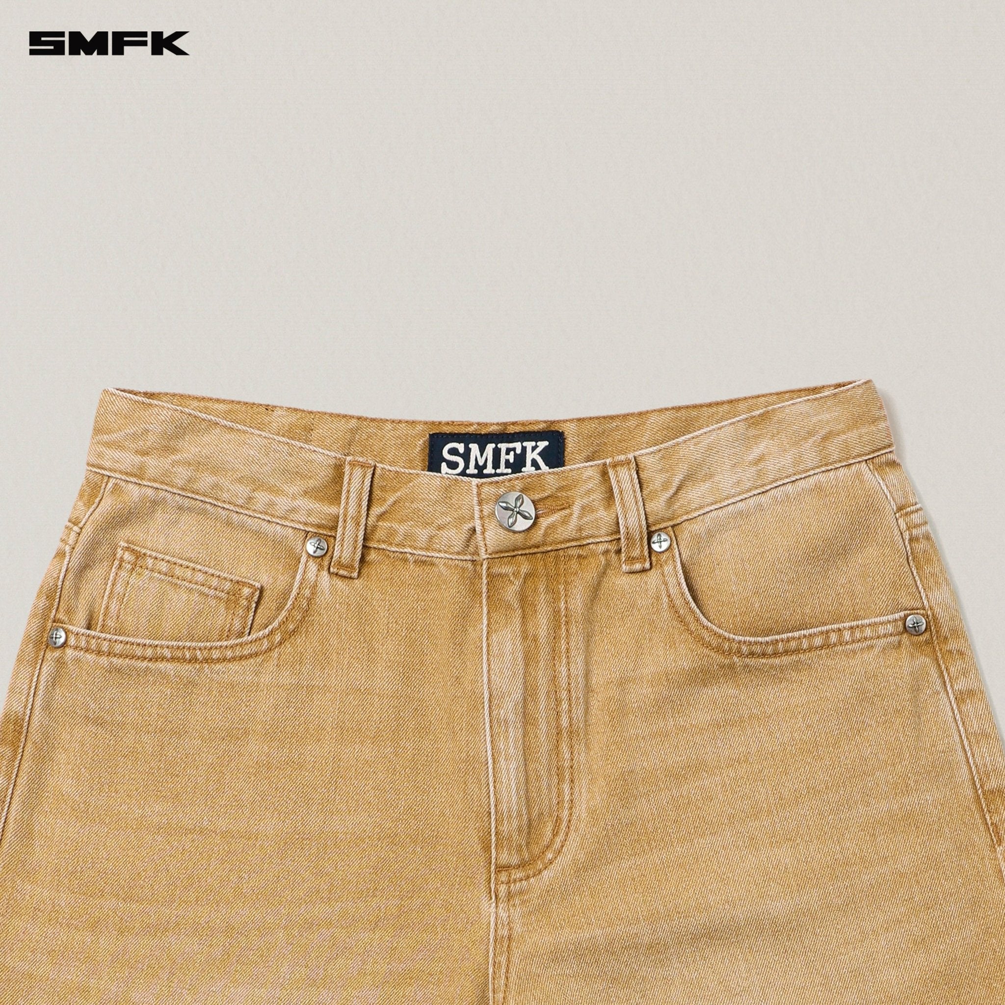 SMFK Compass Mode Tower Denim Pants In Grassland Khaki | MADAX