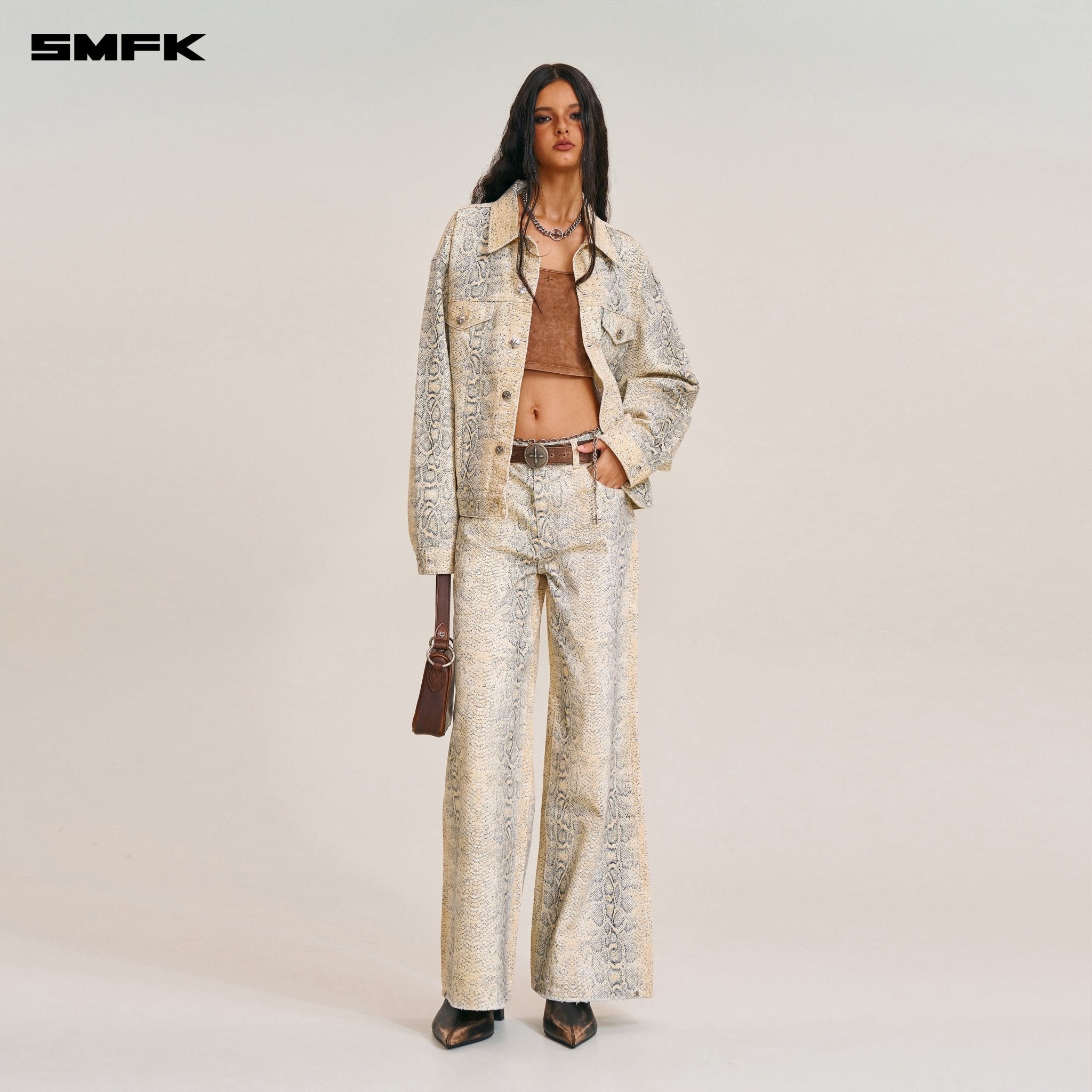 SMFK Compass Mode Tower Denim Pants In Mirage Cobra | MADAX