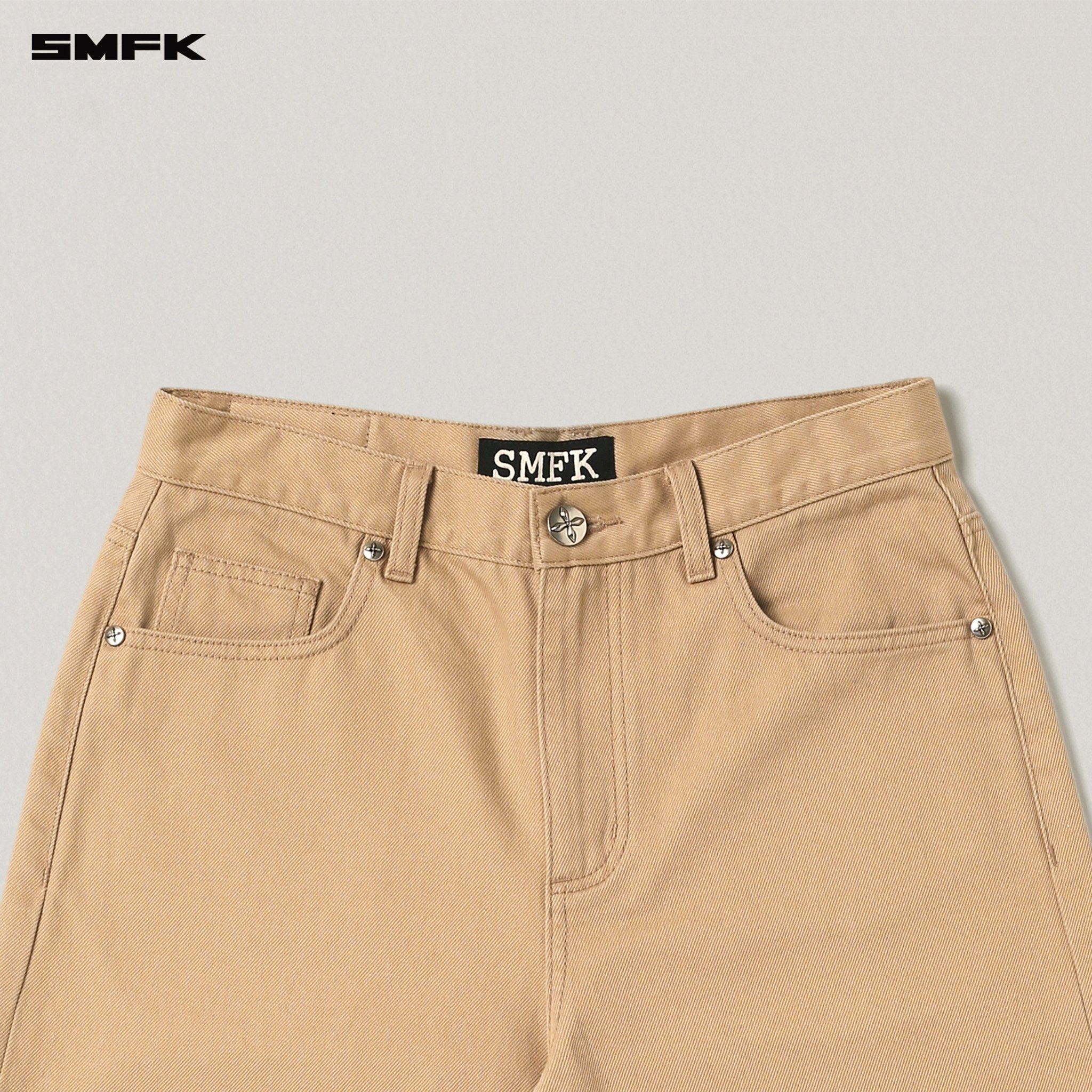 SMFK Compass Mode Tower Denim Pants In Sand | MADAX