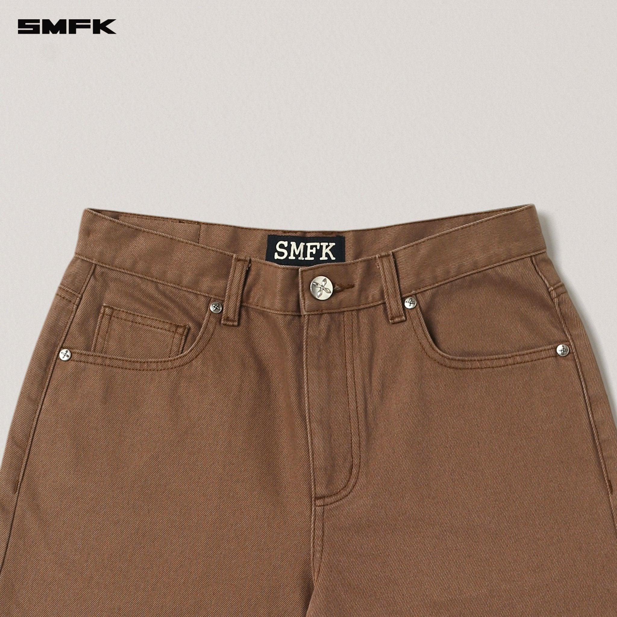SMFK Compass Mode Tower Denim Pants In Wild Horse Brown | MADAX