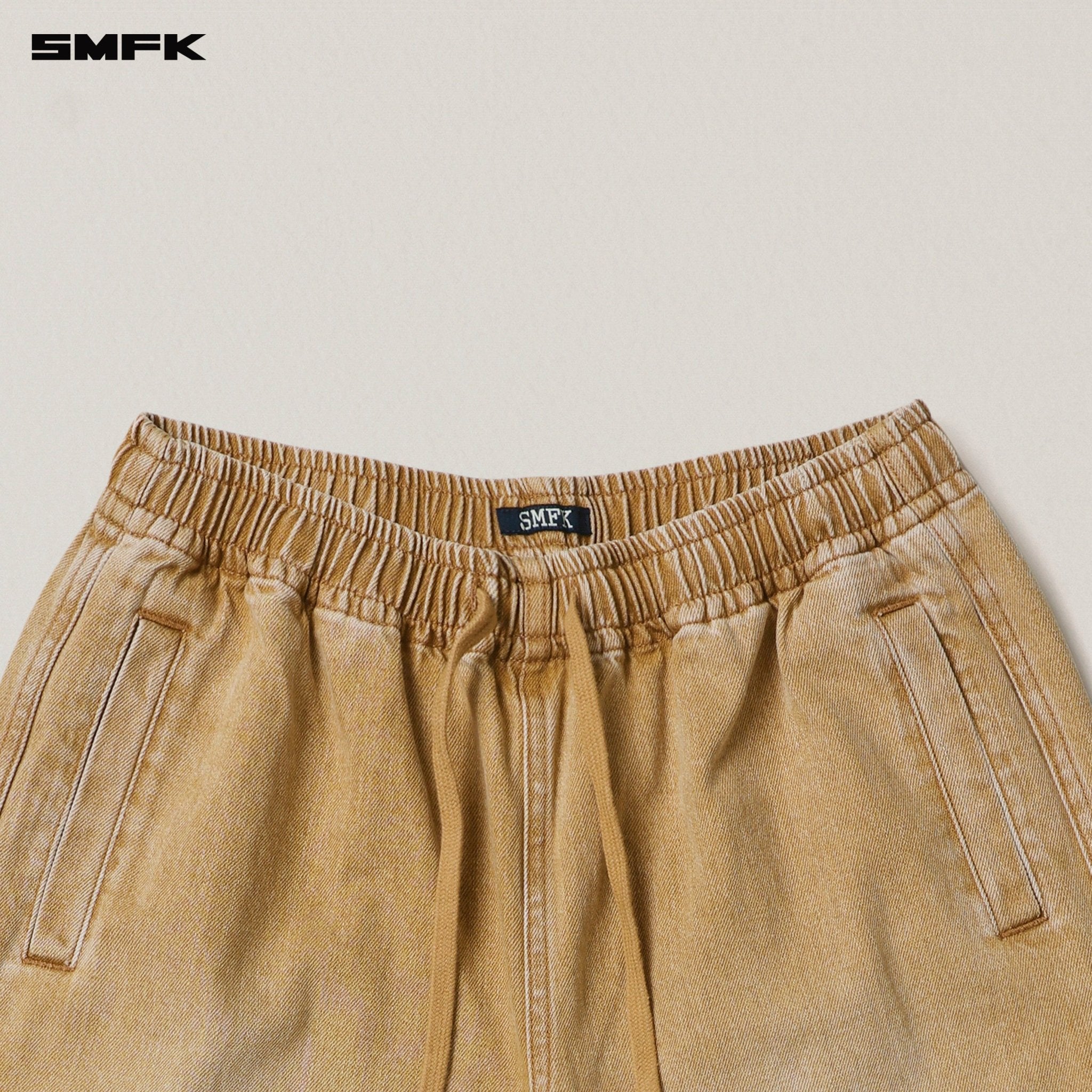 SMFK Compass Mode Tower Denim Sports Pants In Grassland Khaki | MADAX