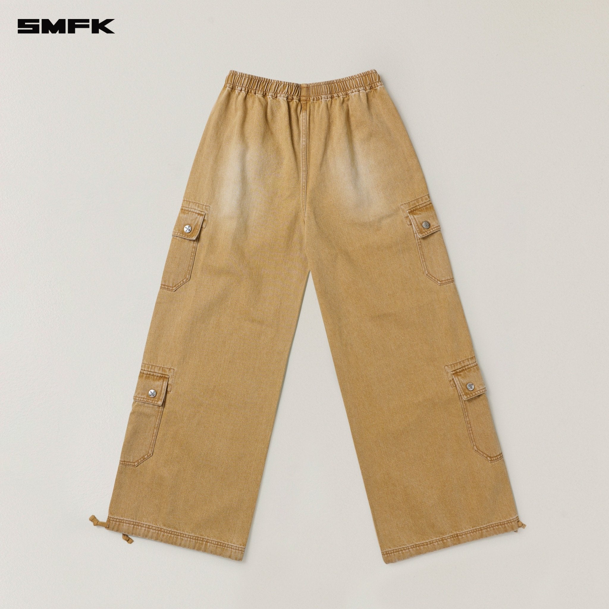 SMFK Compass Mode Tower Denim Sports Pants In Grassland Khaki | MADAX