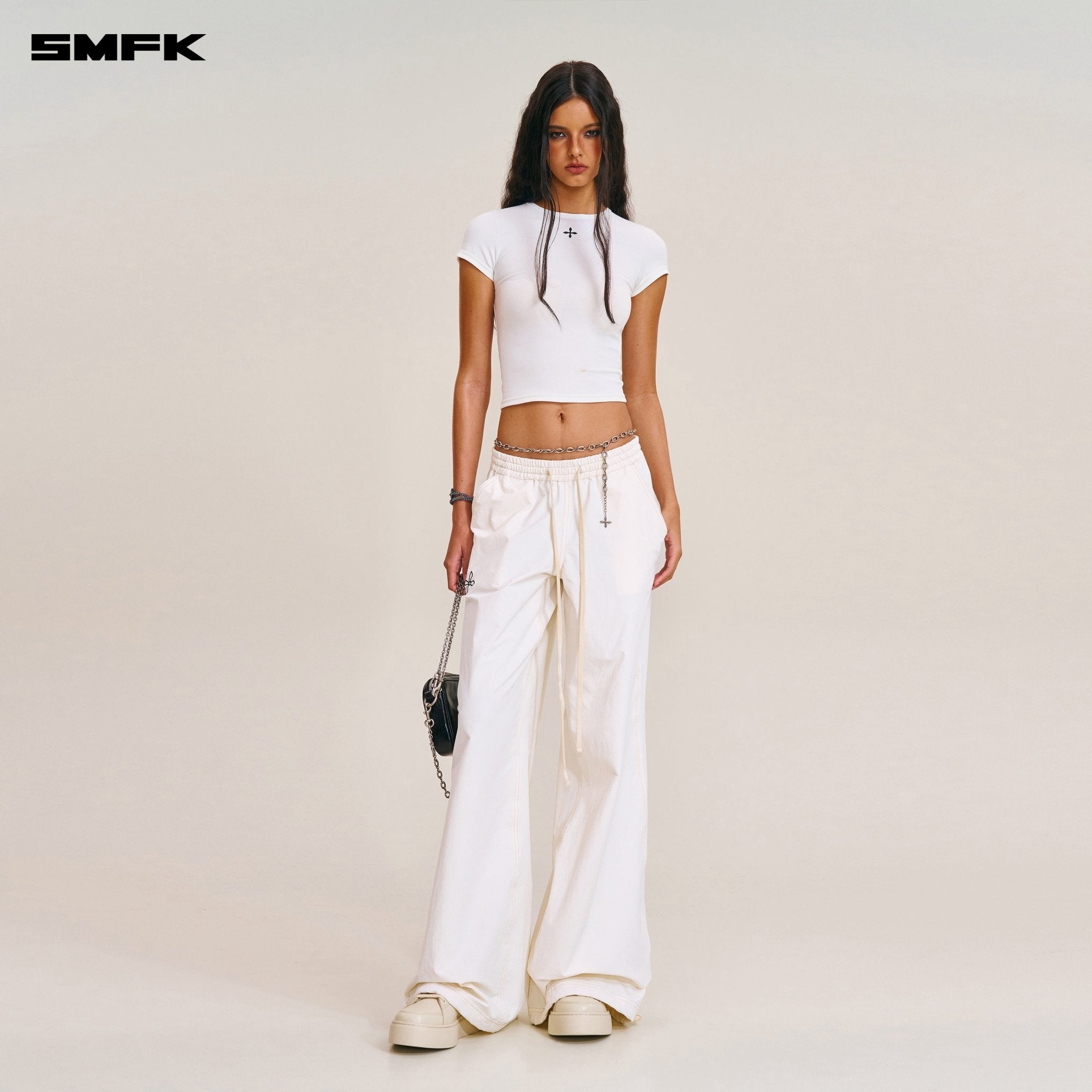 SMFK Compass Mode Tower Hike - Tech Sports Pants In Antique White | MADAX
