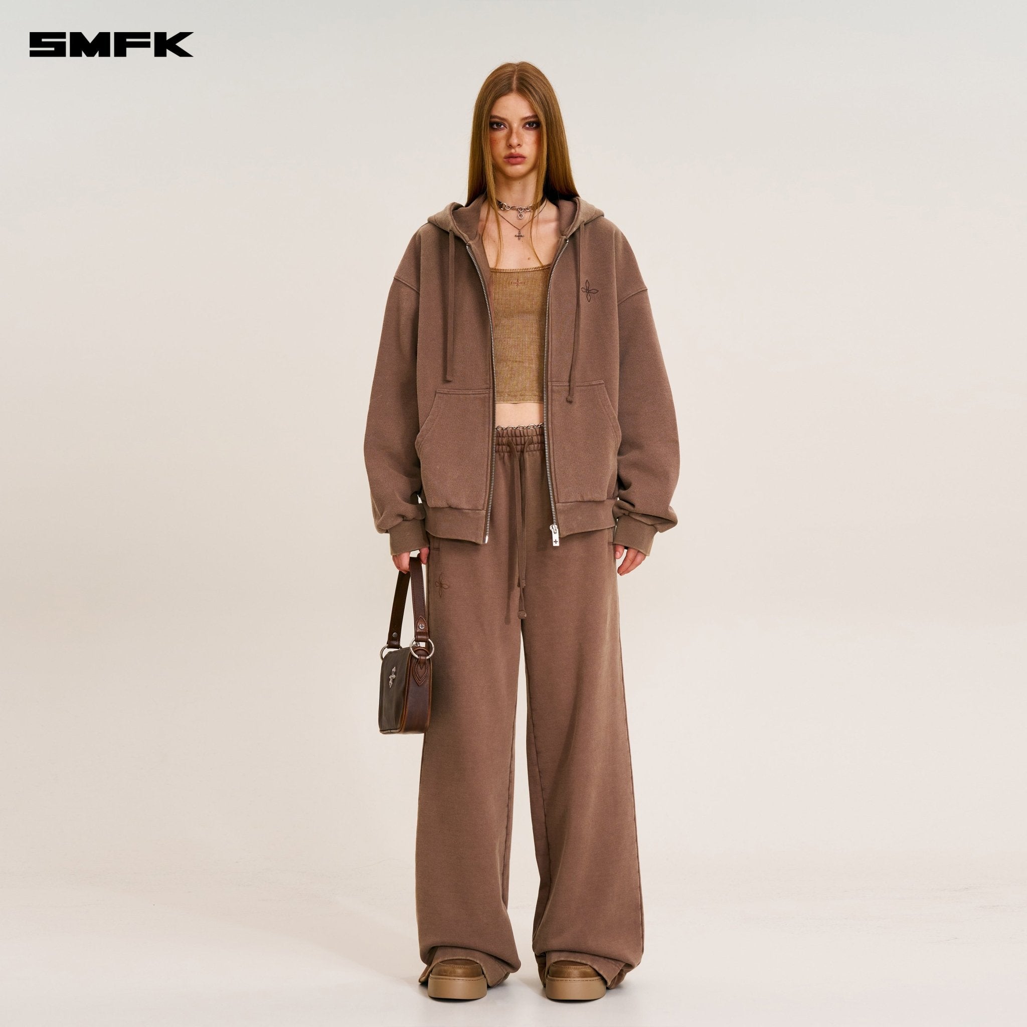 SMFK Compass Mode Tower Loose Sports Pants In Wild Horse Brown | MADAX