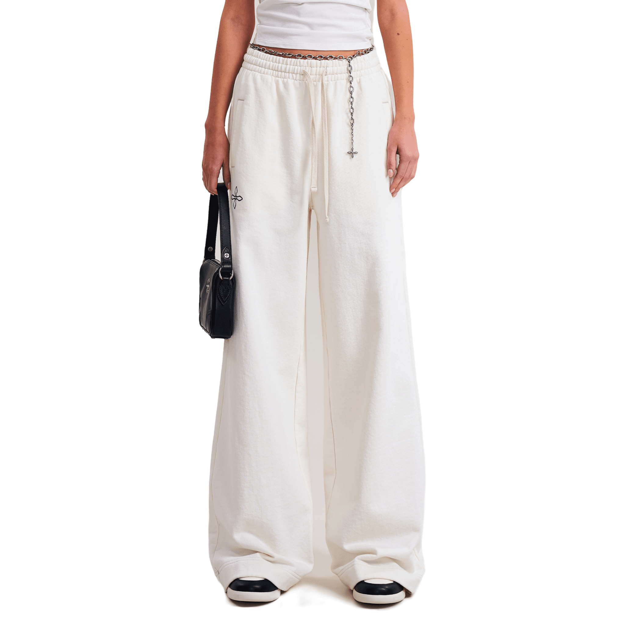 SMFK COMPASS MODE TOWER LOOSE SPORTS PANTS SNOW MOUNTAIN WHITE | MADAX