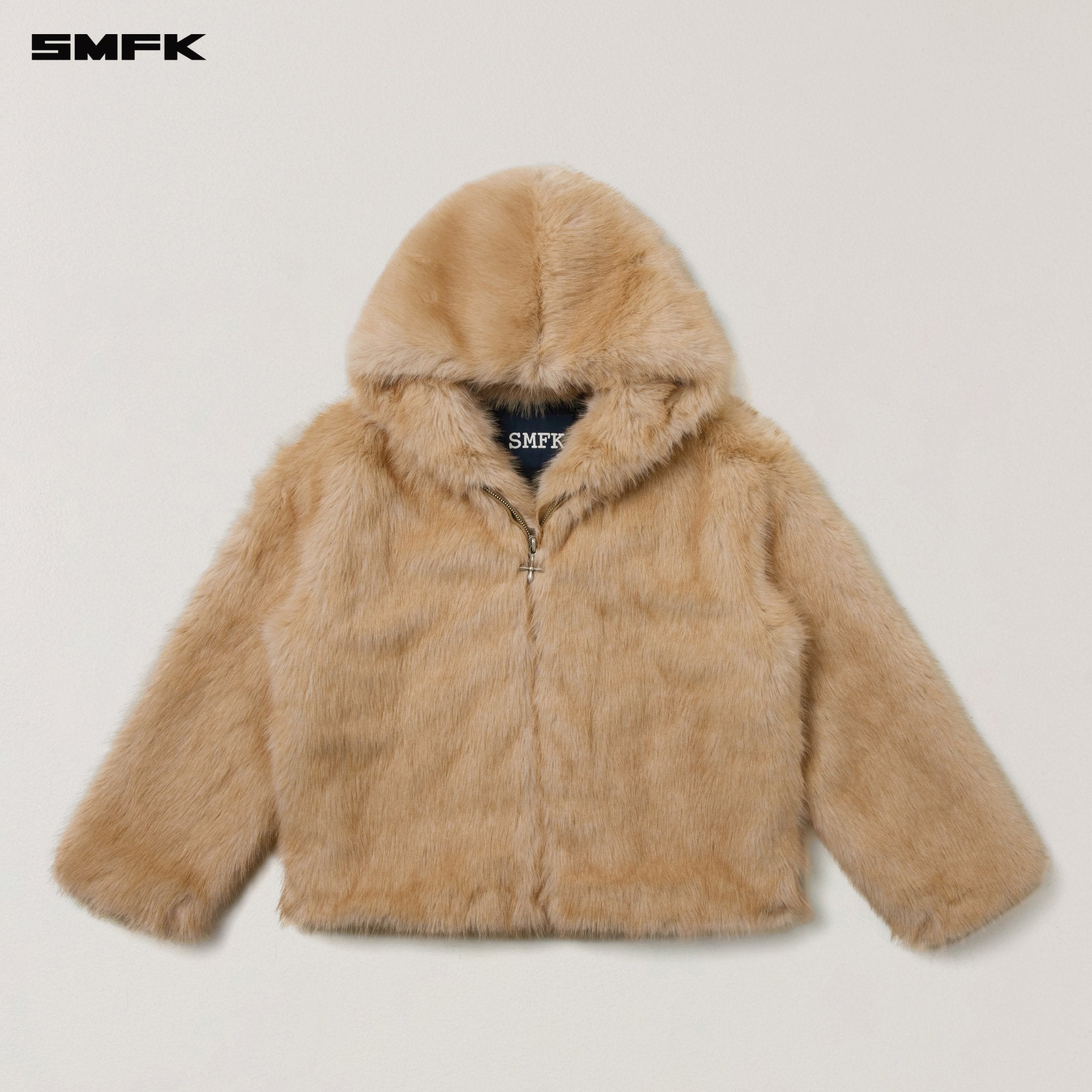 SMFK COMPASS MODE WASTELAND FURRY LOOSE HOODIE SAND | MADAX