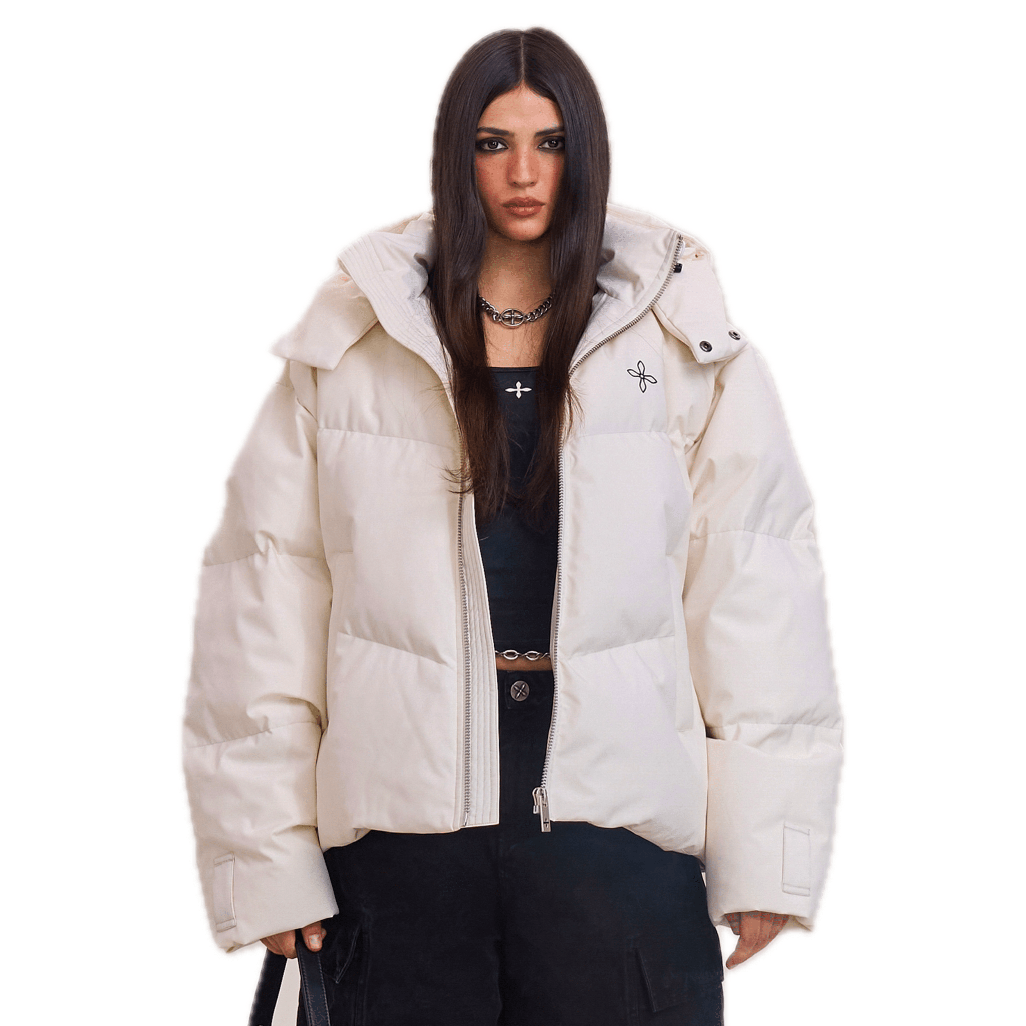 SMFK COMPASS MODE WASTELAND HUNTING DOWN JACKET/LOOSE/ SNOW MOUNTAIN WHITE | MADAX