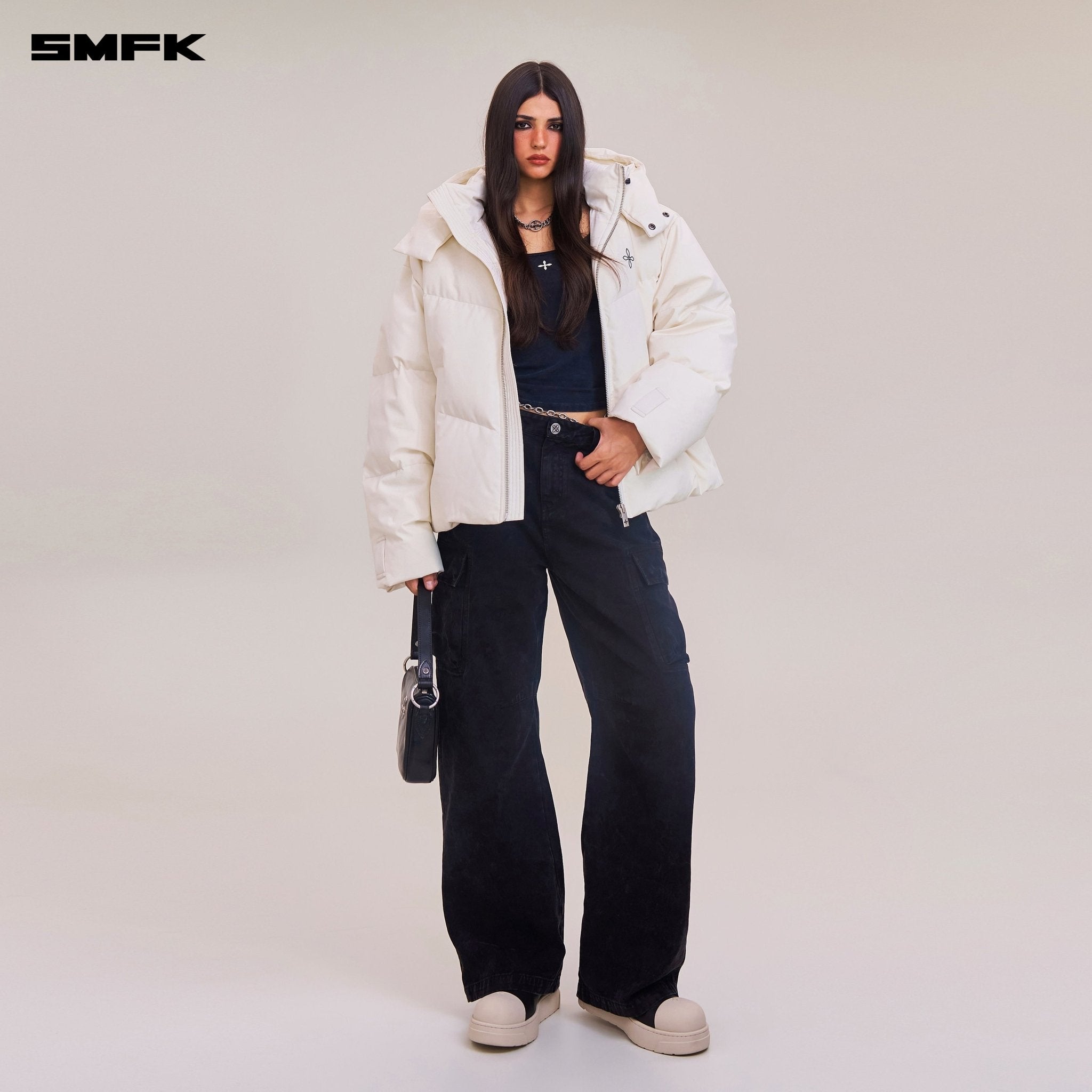 SMFK COMPASS MODE WASTELAND HUNTING DOWN JACKET/LOOSE/ SNOW MOUNTAIN WHITE | MADAX