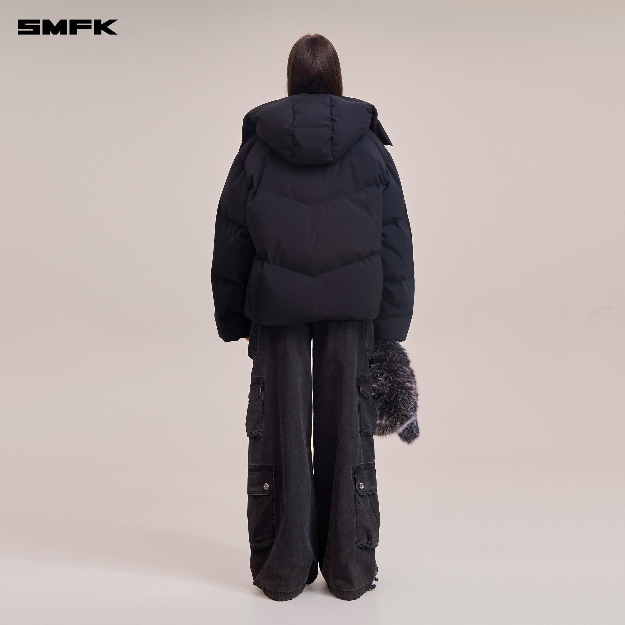 SMFK COMPASS MODE WASTELAND HUNTING DOWN JACKET/LOOSE/ WILD BLACK | MADAX