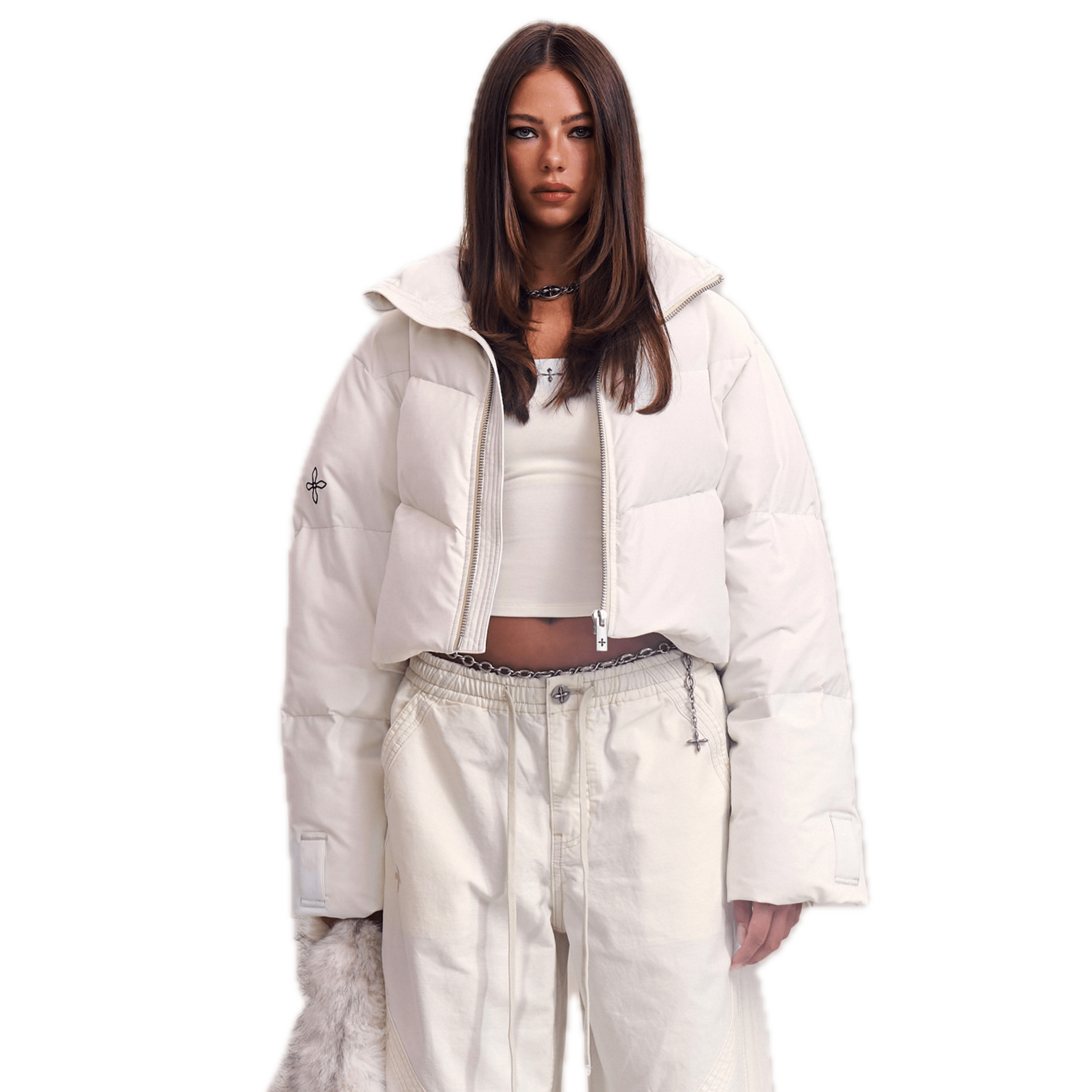 SMFK COMPASS MODE WASTELAND HUNTING DOWN JACKET/SHORT/ SNOW MOUNTAIN WHITE | MADAX