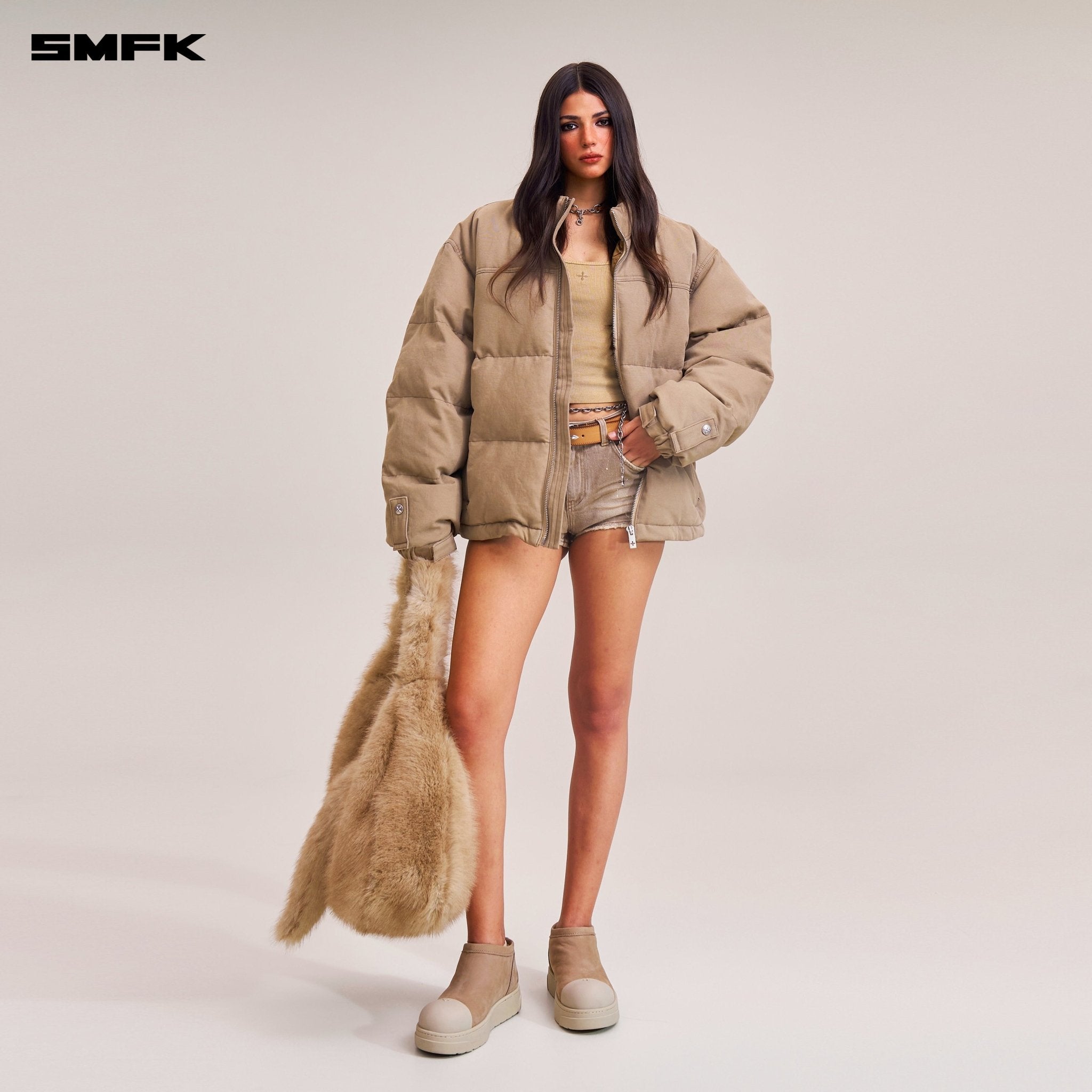 SMFK COMPASS MODE WASTELAND HUNTING WADDED JACKET IN SAND | MADAX