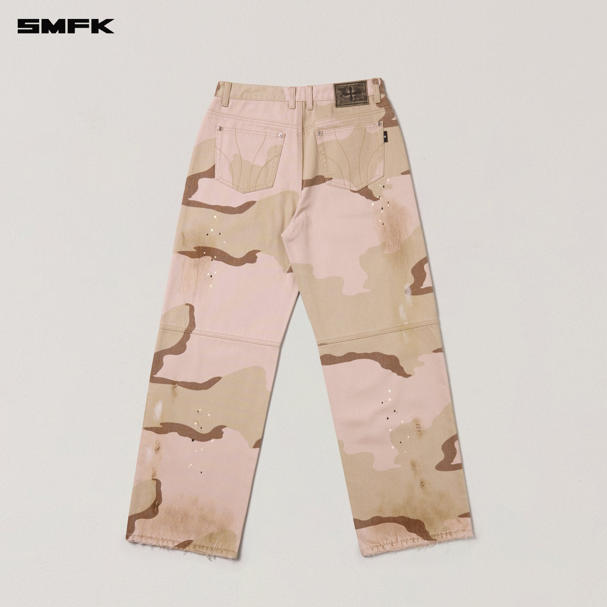 SMFK Compass Mode Wasteland Loose Straight Denim Pant In Desert Camouflage | MADAX