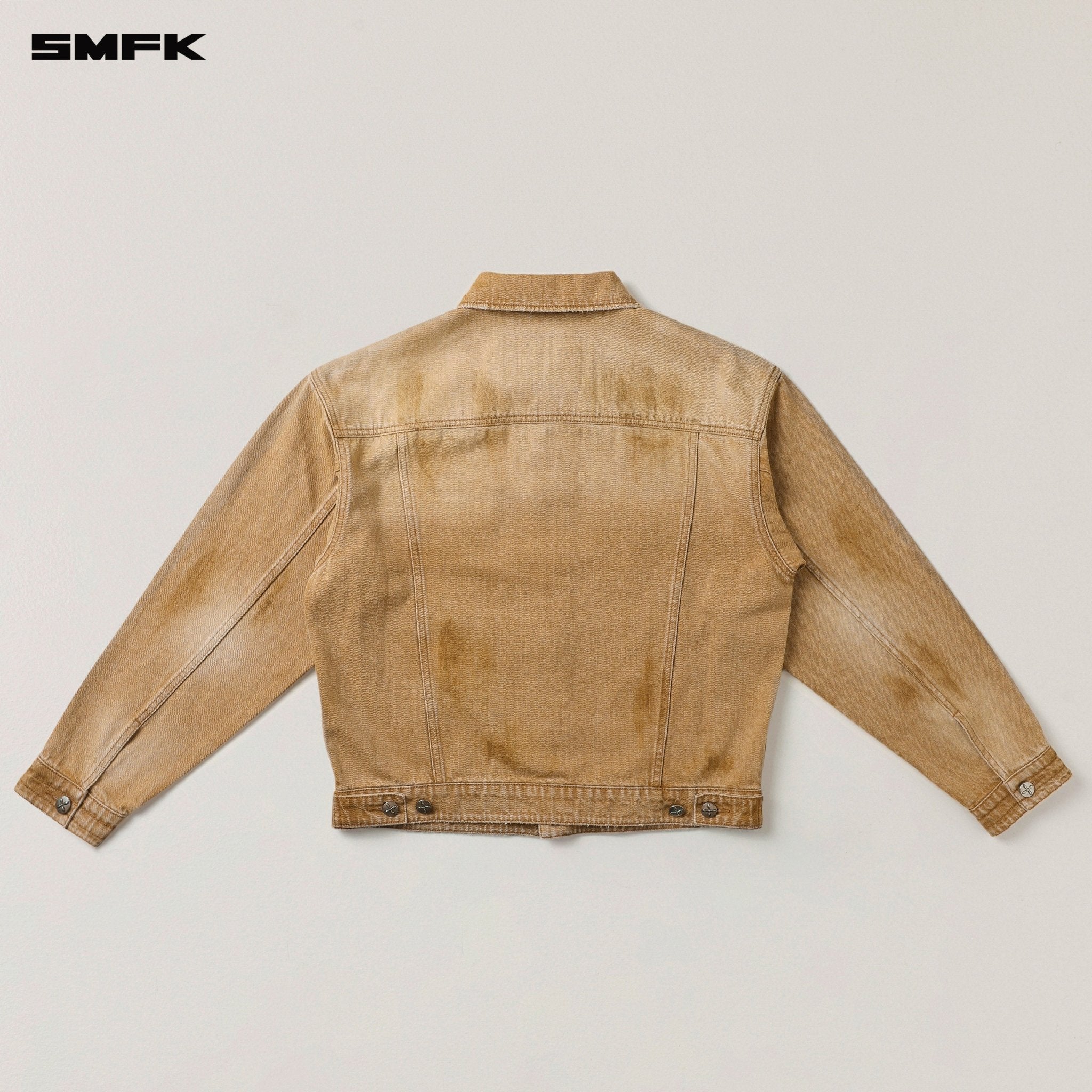 SMFK Compass Mode Wild Flame Denim Jacket In Brown | MADAX