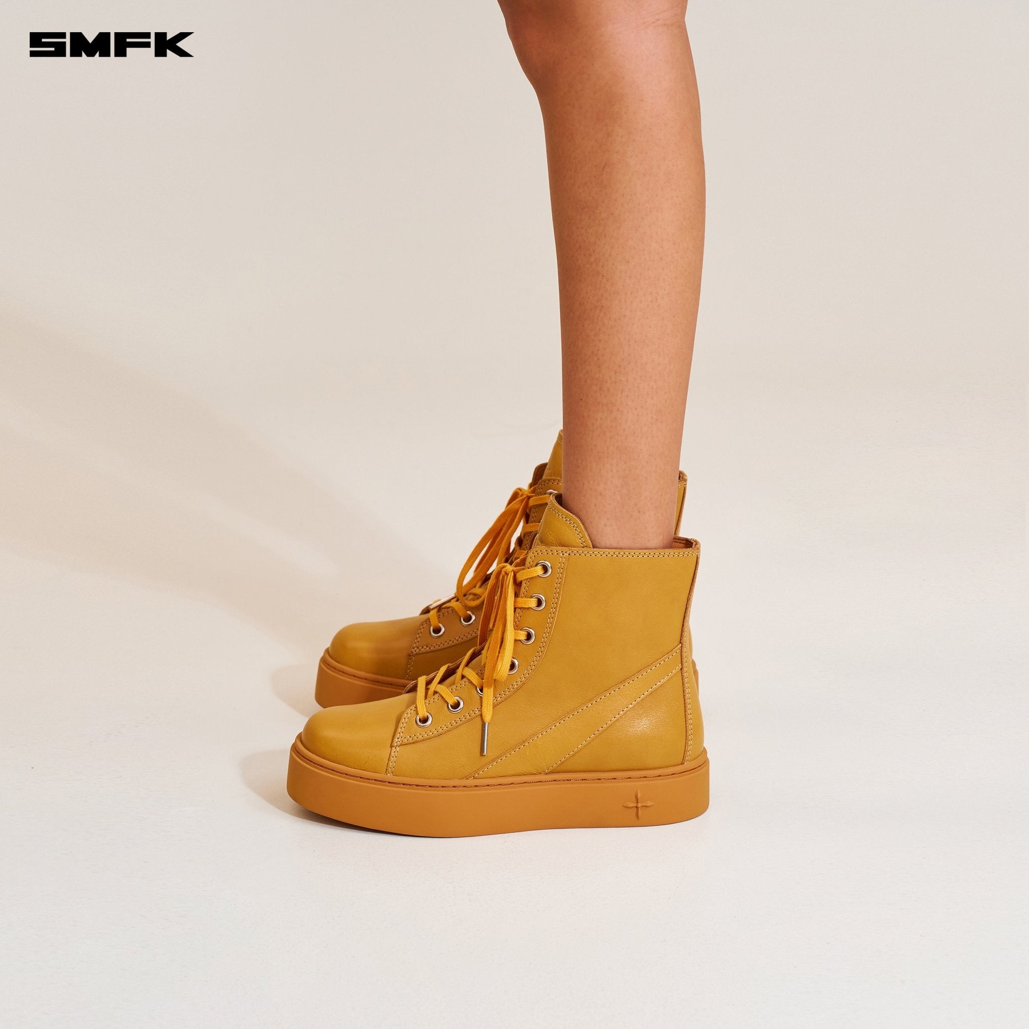SMFK Compass Origin Leather Sneaker In Ginger | MADAX