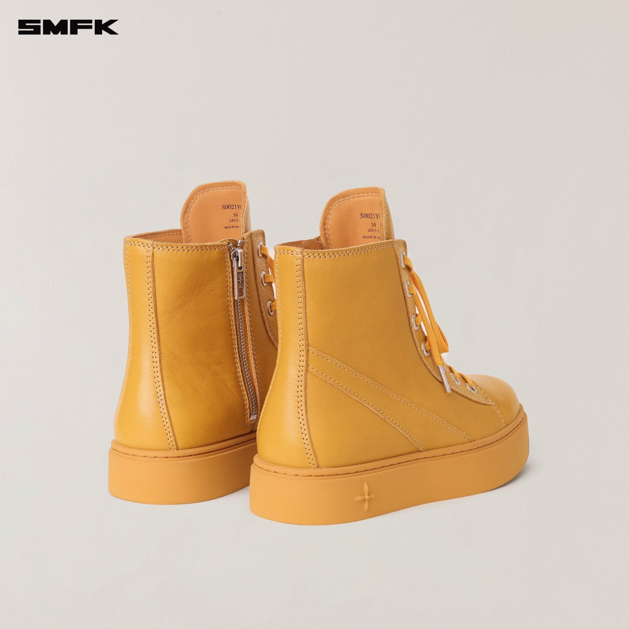 SMFK Compass Origin Leather Sneaker In Ginger | MADAX