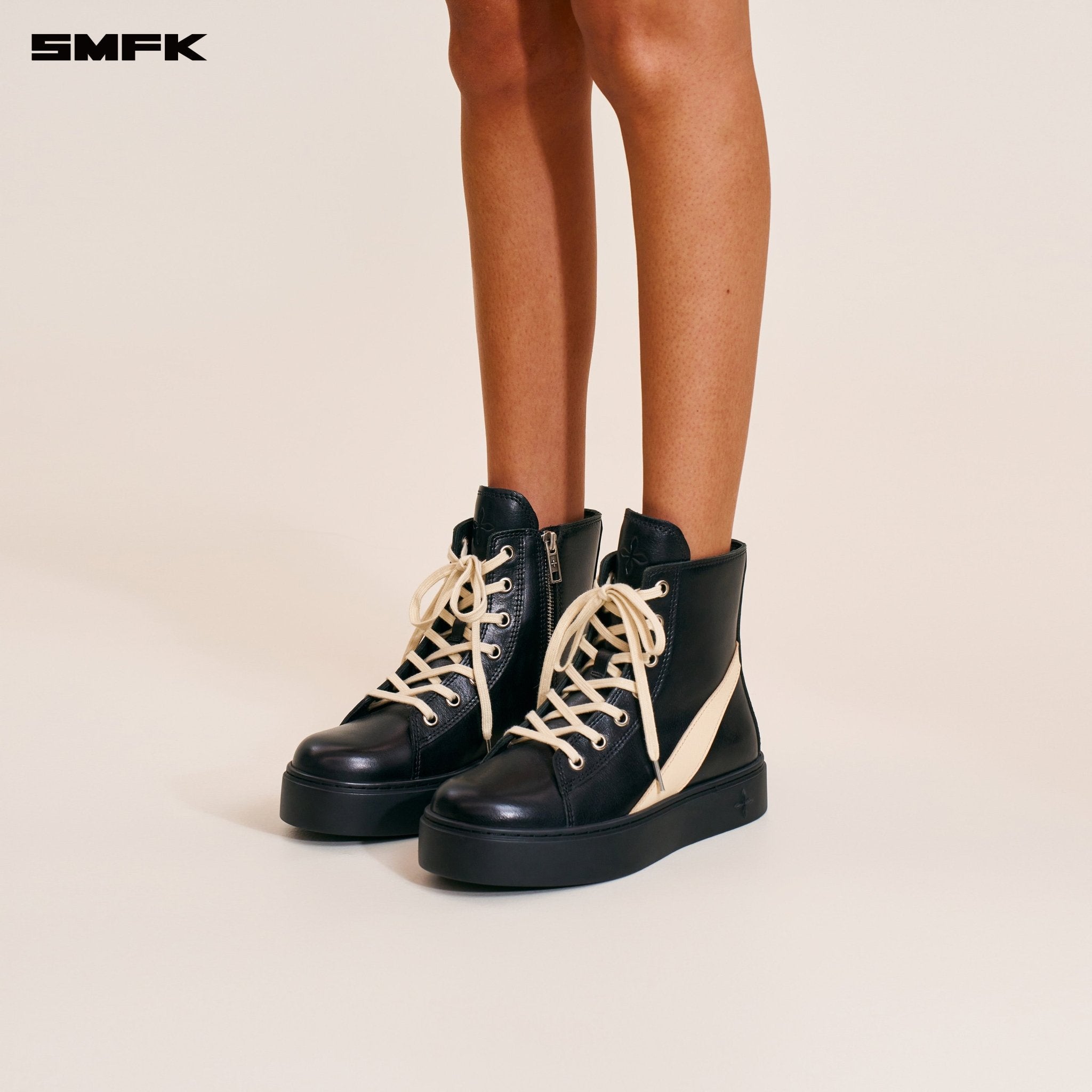 SMFK Compass Origin Leather Sneaker In High | MADAX
