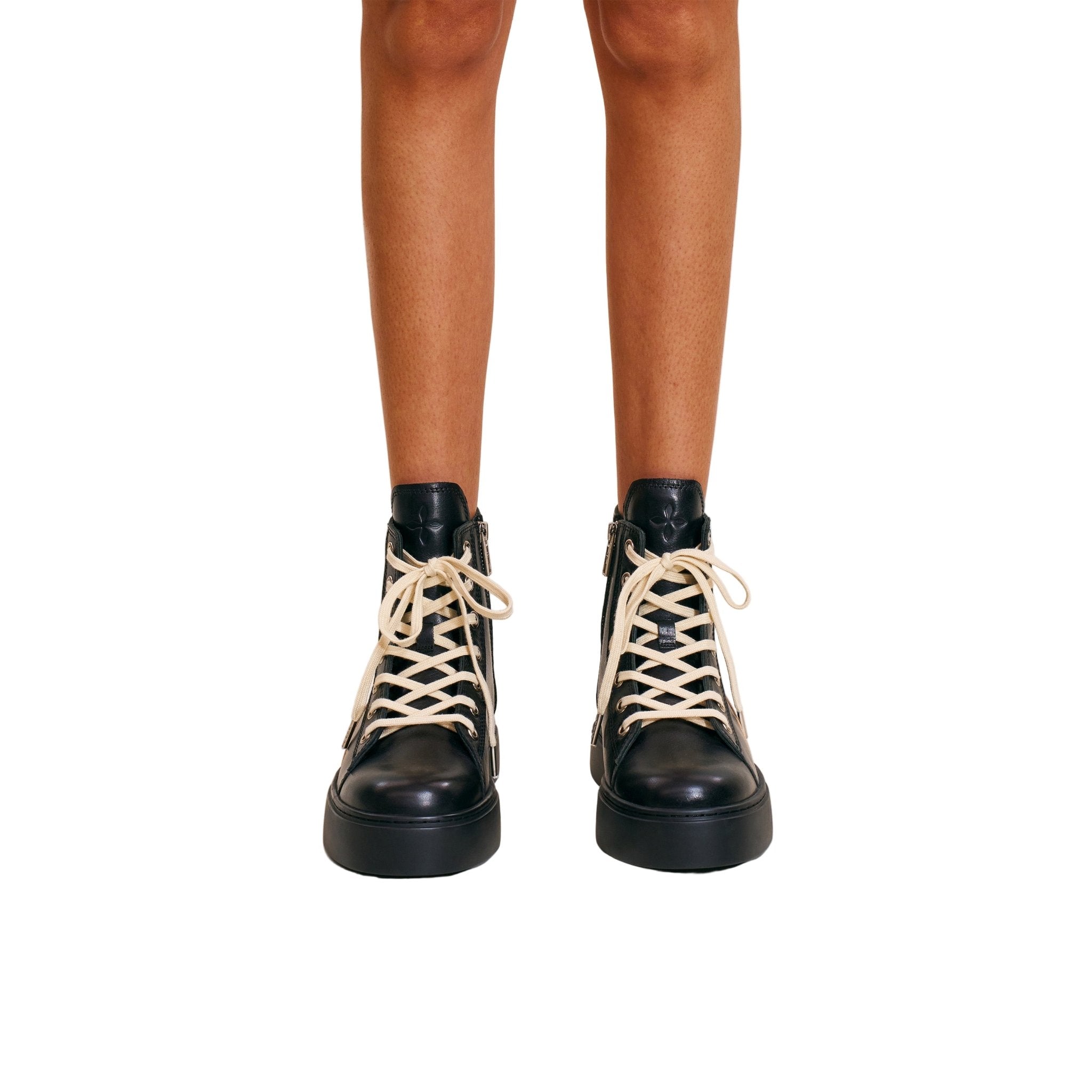 SMFK Compass Origin Leather Sneaker In High | MADAX