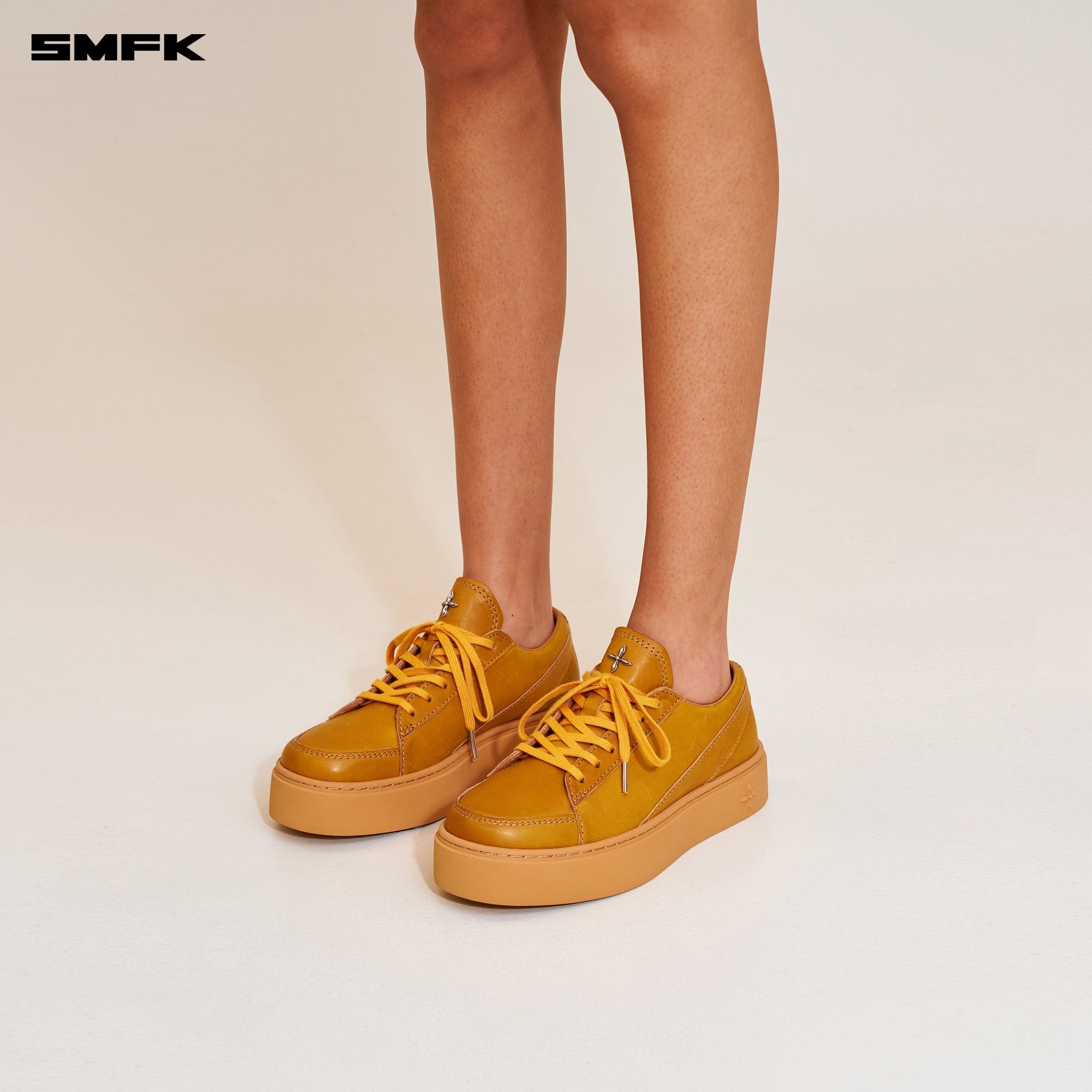 SMFK Compass Origin Leather Sneaker Low In Grassland Khaki | MADAX