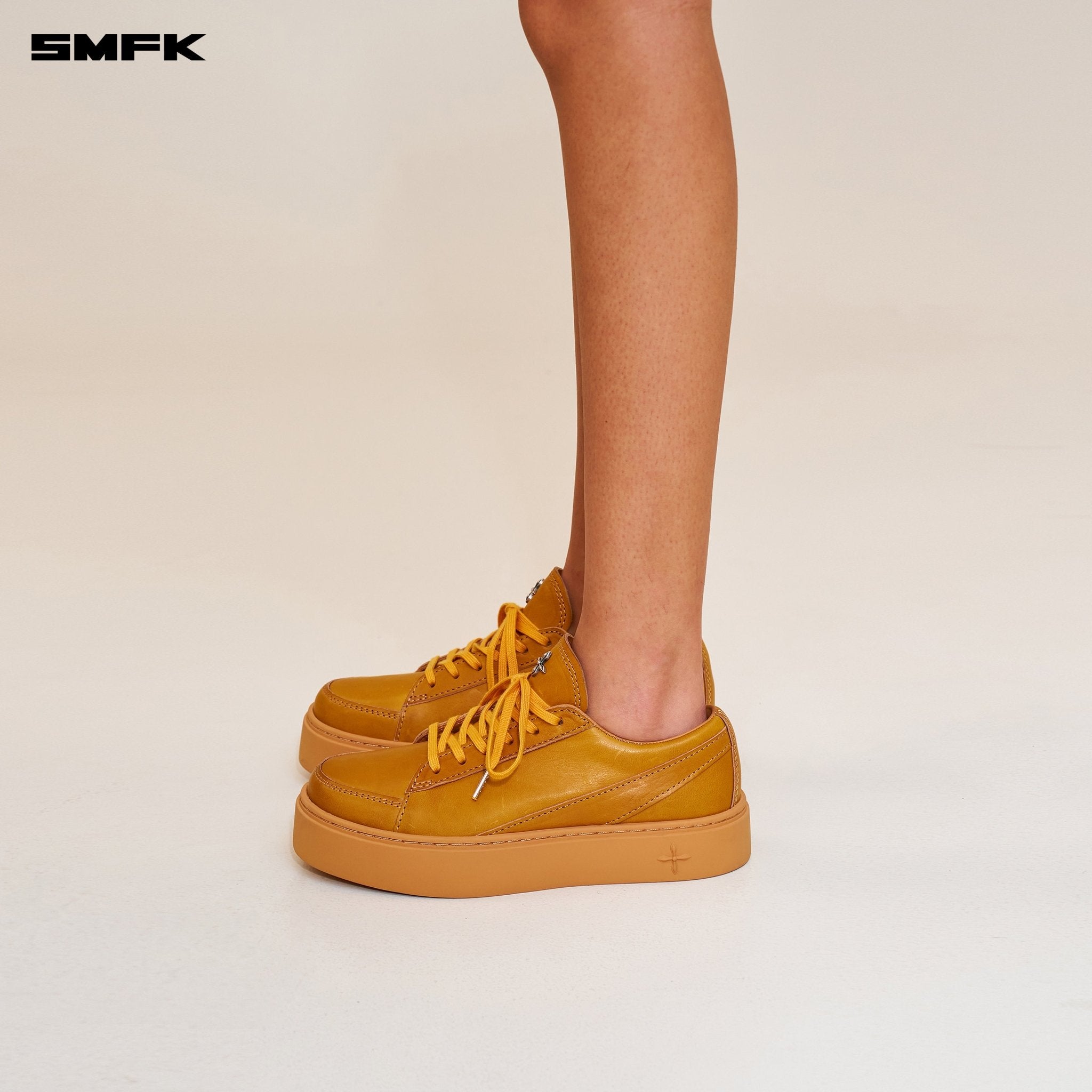 SMFK Compass Origin Leather Sneaker Low In Grassland Khaki | MADAX