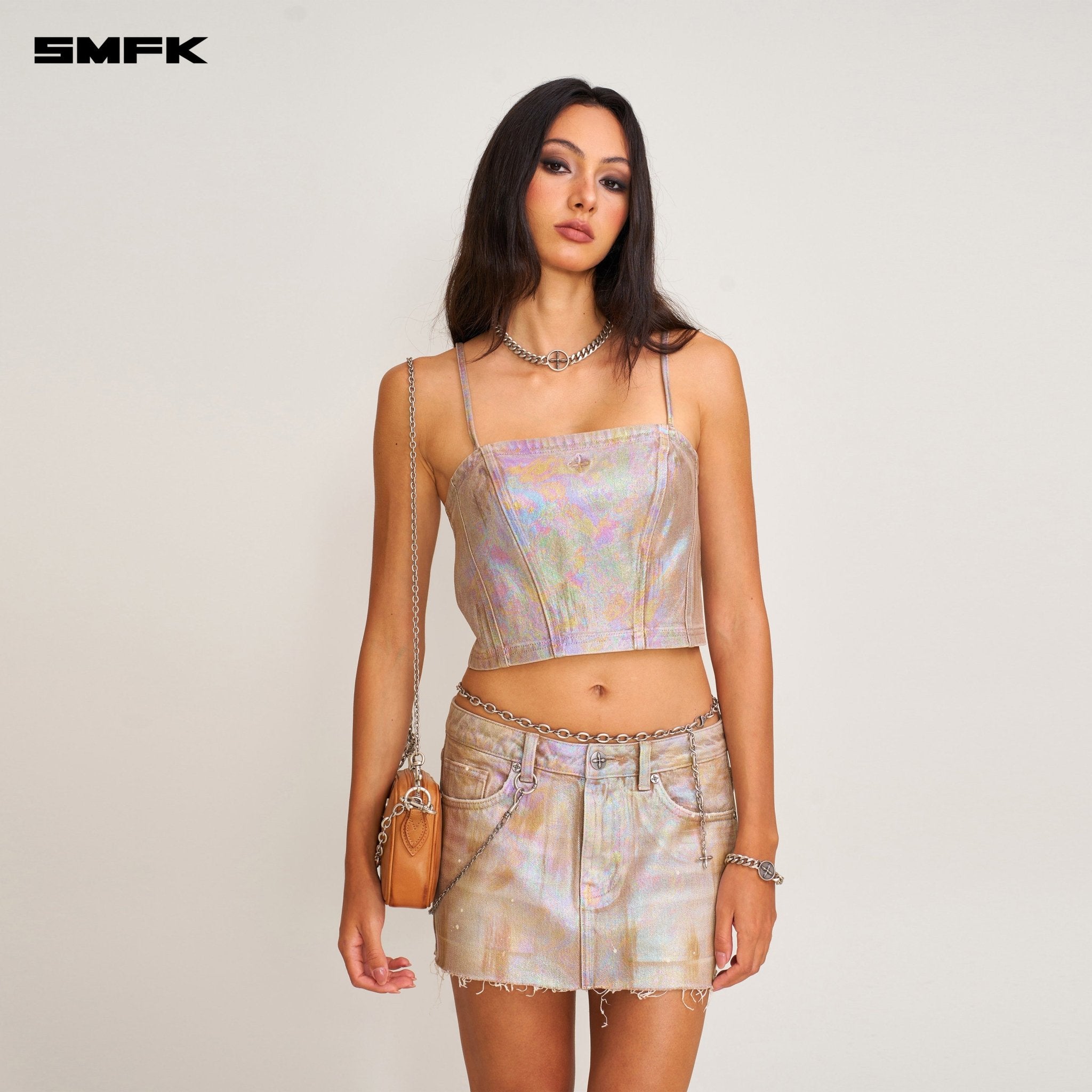 SMFK Compass Original Badge Metal Necklace In Antique Silver | MADAX