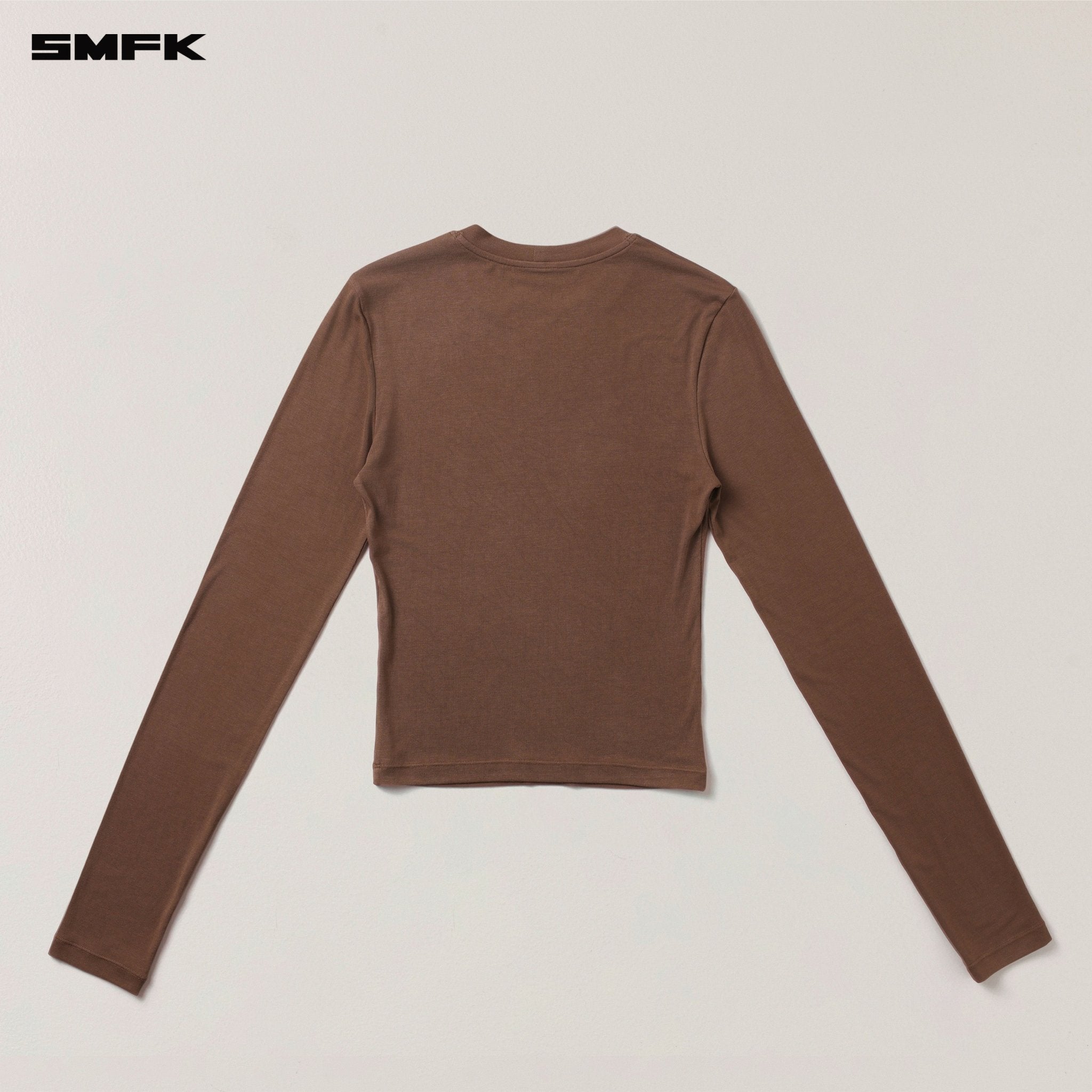 SMFK Compass Original Badge Slim - fit Sports Pullover In Brown | MADAX