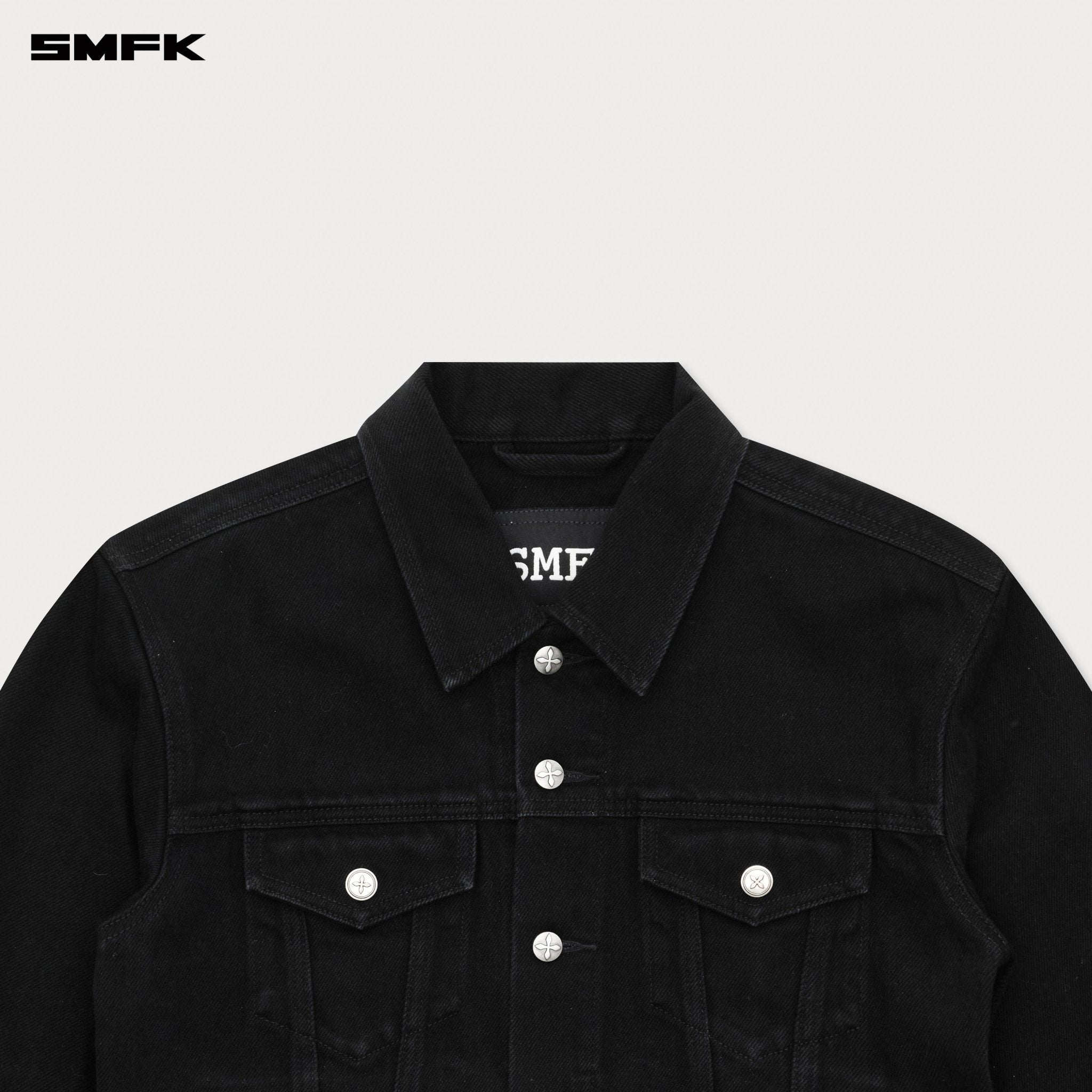 SMFK Compass Permanent Denim Jacket In Black | MADAX