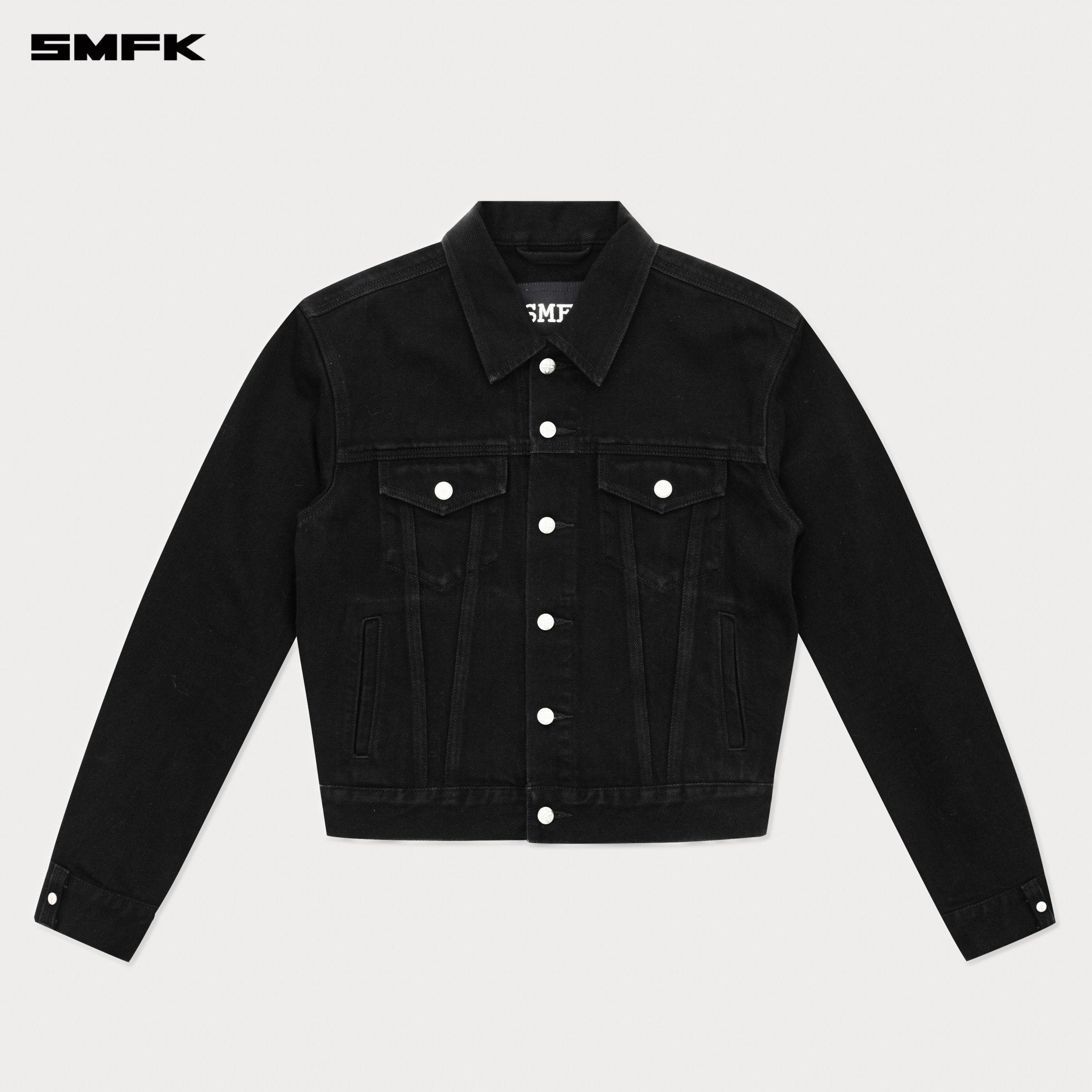 SMFK Compass Permanent Denim Jacket In Black | MADAX