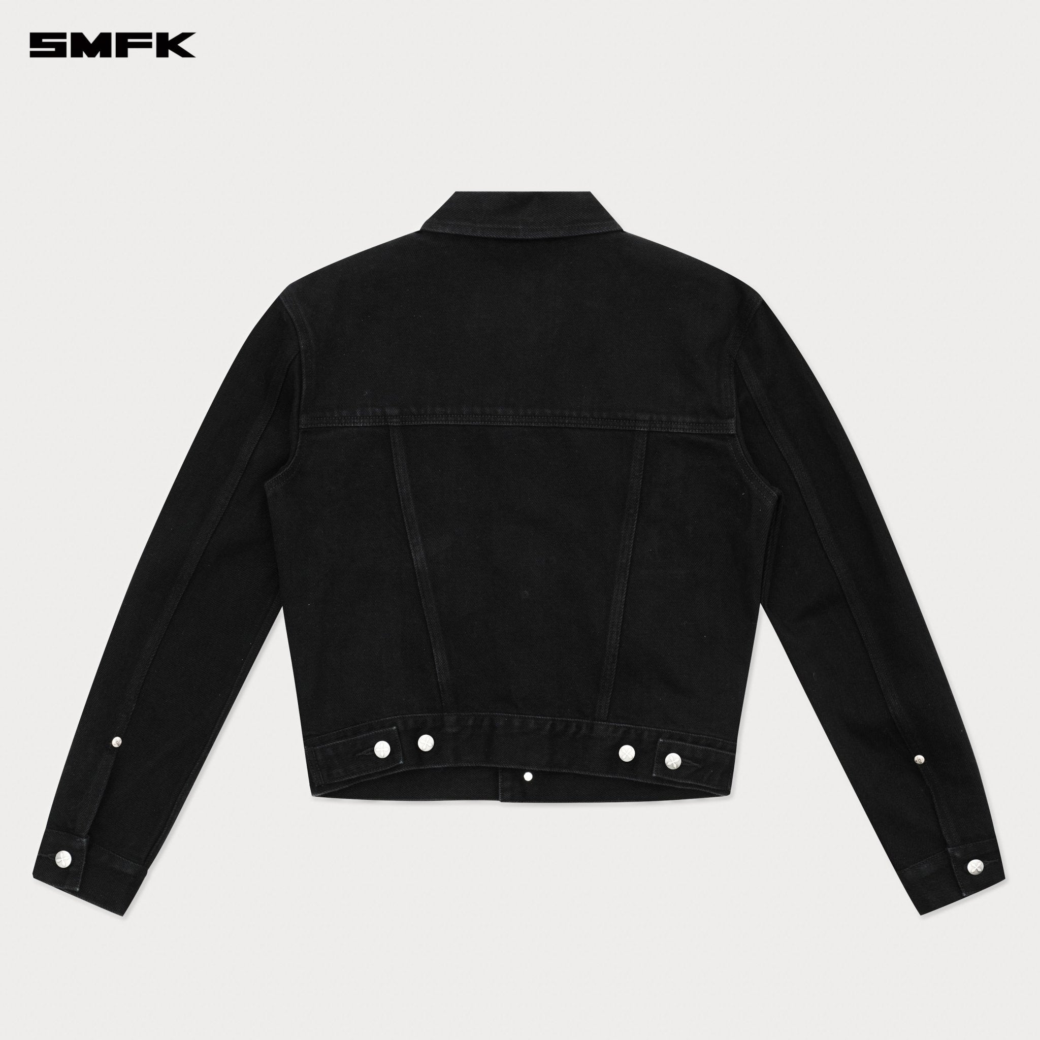 SMFK Compass Permanent Denim Jacket In Black | MADAX