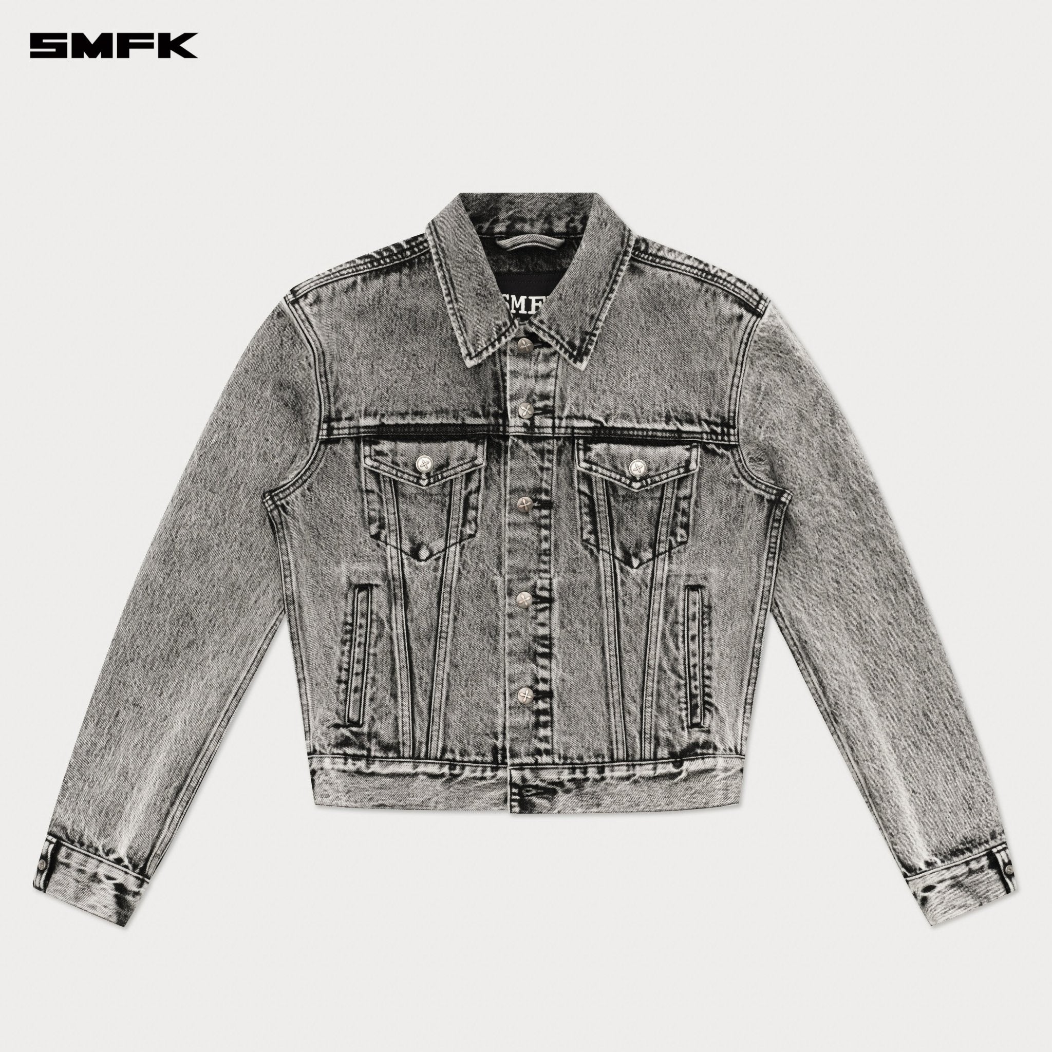 SMFK Compass Permanent Denim Jacket In Grey | MADAX