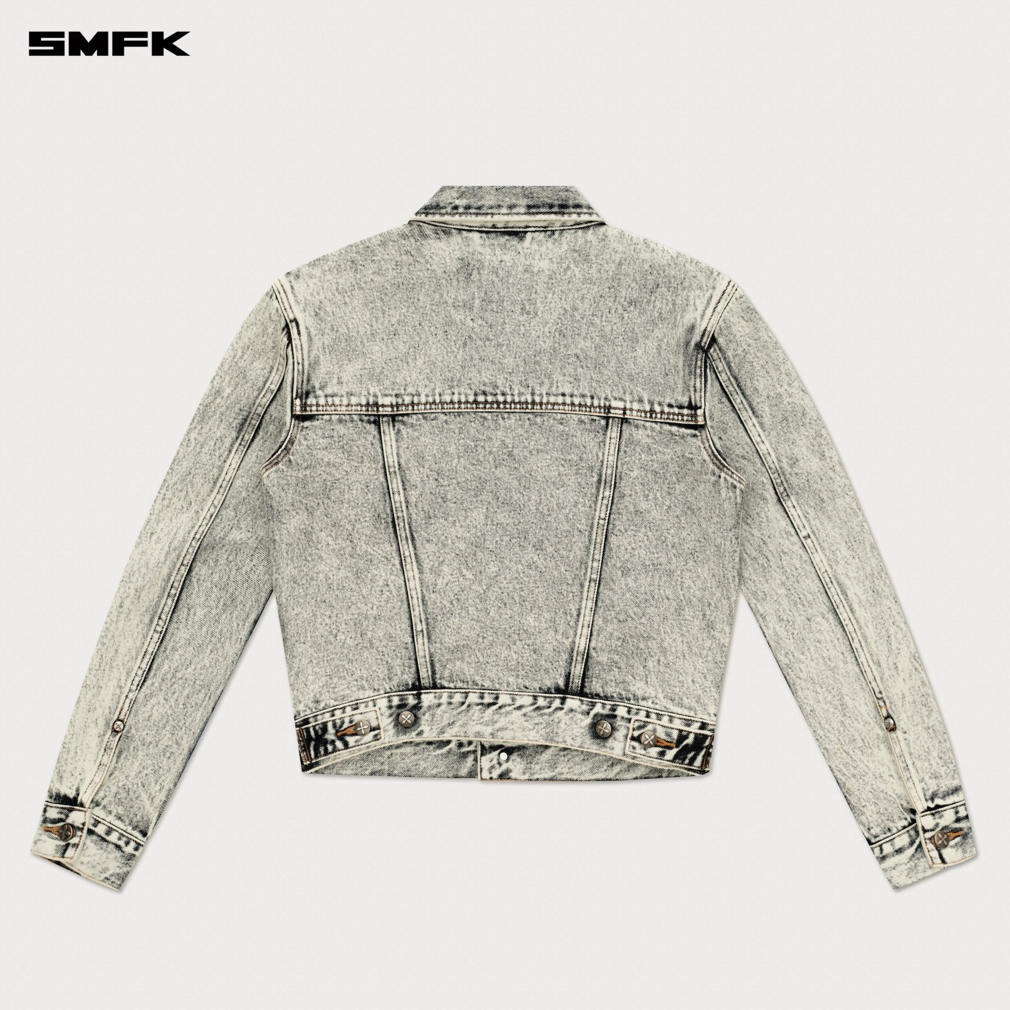 SMFK Compass Permanent Denim Jacket In White | MADAX