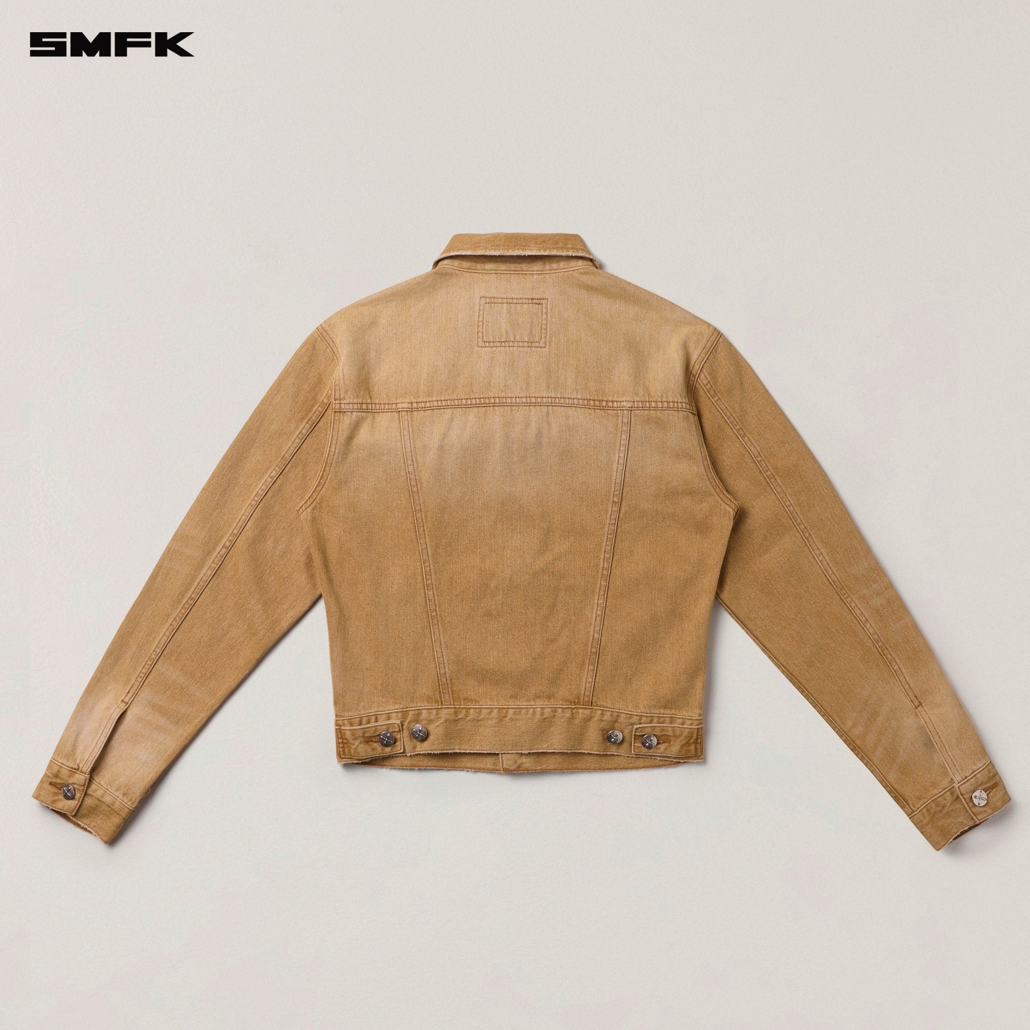 SMFK Compass Permanent Slim Denim Jacket In Brown | MADAX