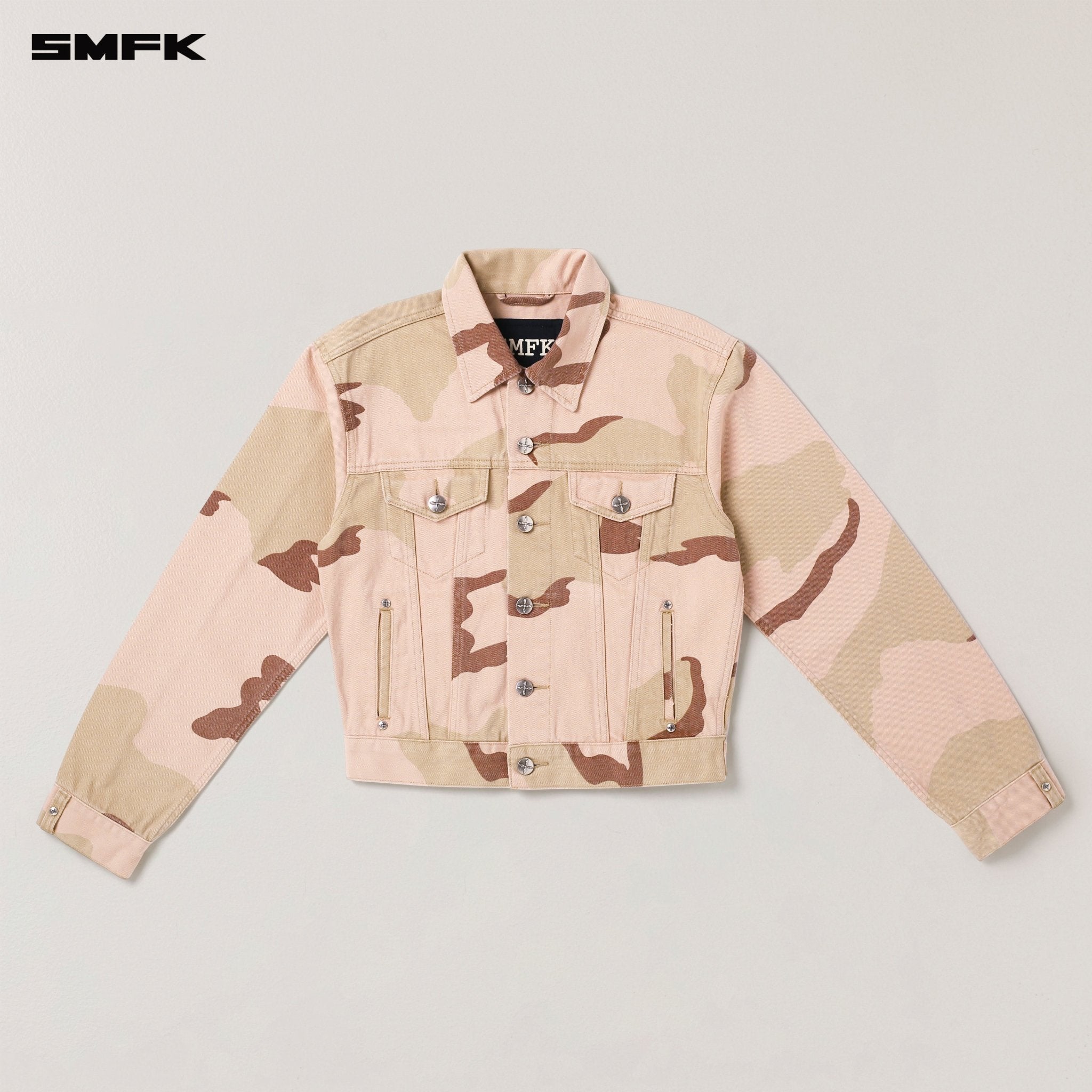 SMFK Compass Permanent Slim Denim Jacket In Desert Camouflage | MADAX