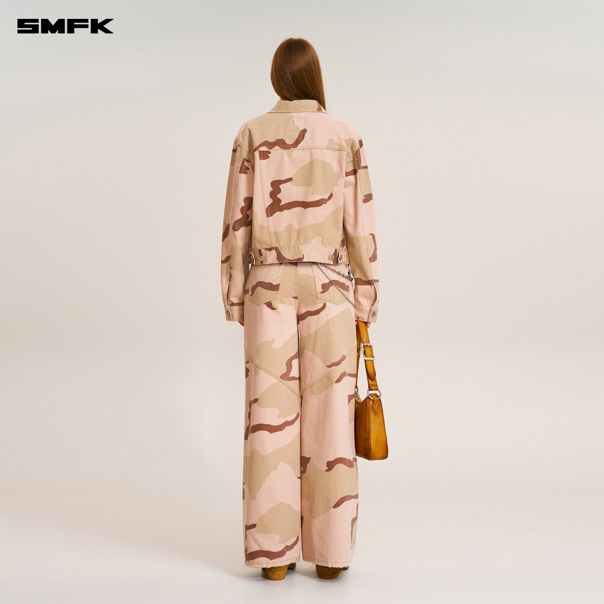 SMFK Compass Permanent Slim Denim Jacket In Desert Camouflage | MADAX