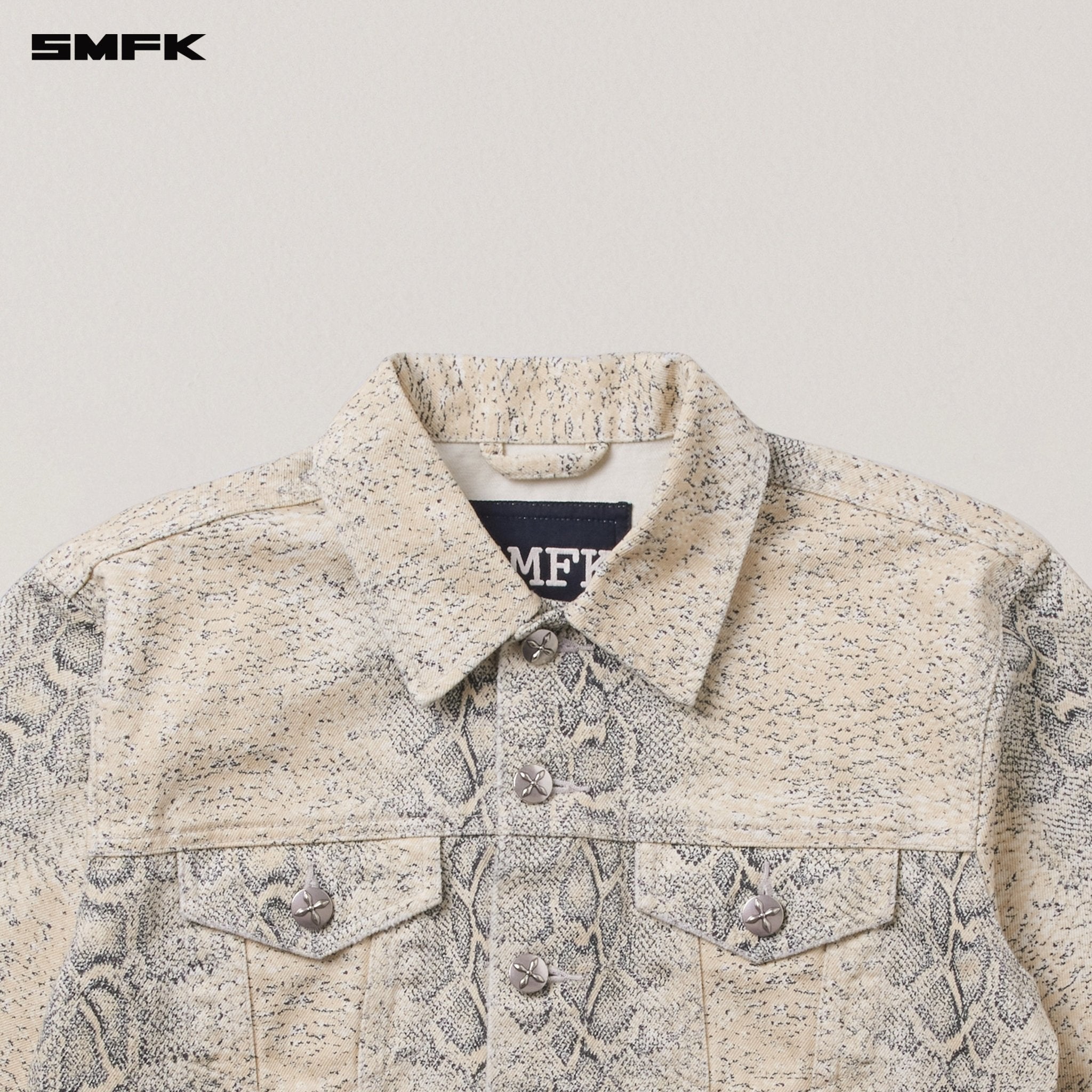 SMFK Compass Permanent Slim Denim Jacket In Mirage Cobra | MADAX