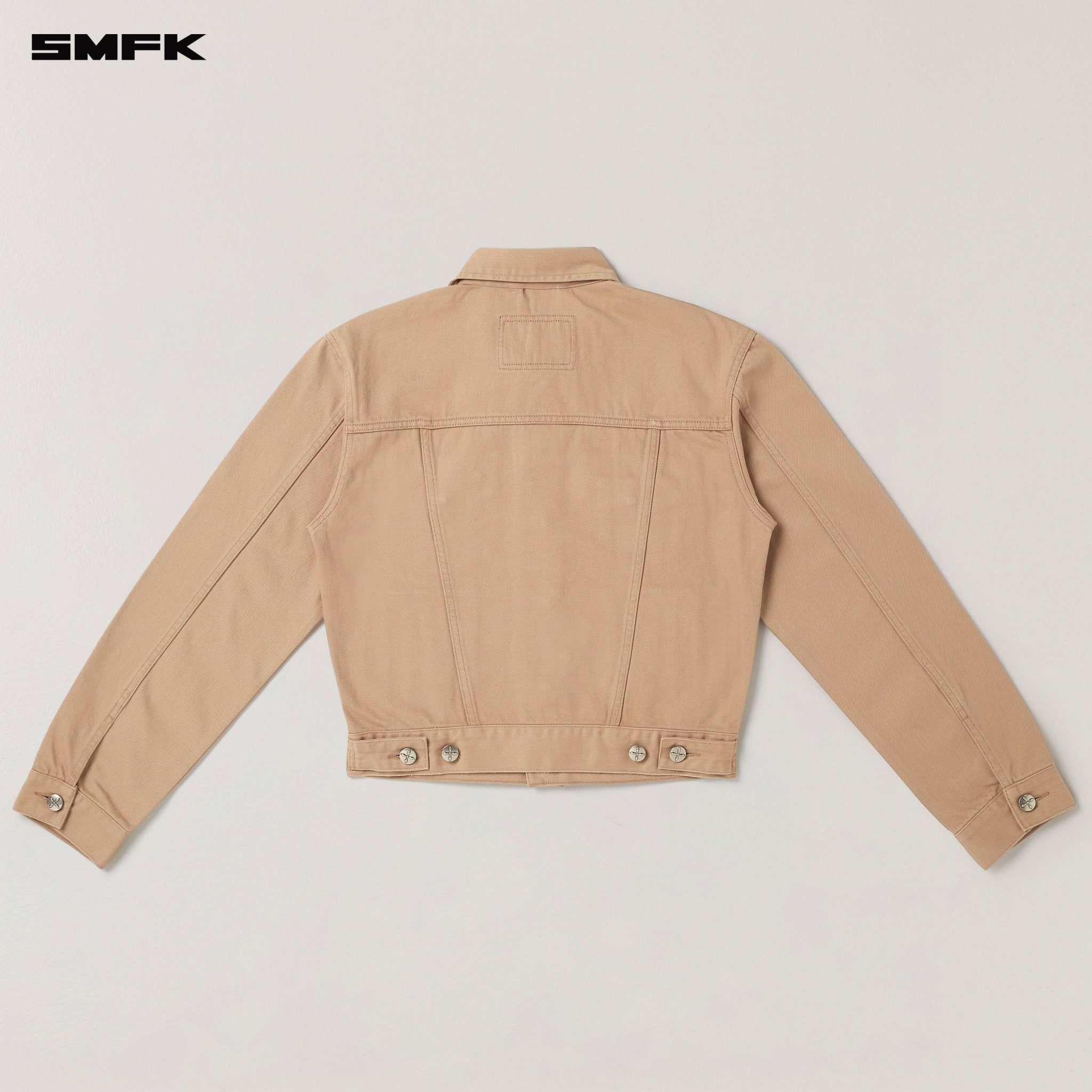 SMFK Compass Permanent Slim Denim Jacket In Sand | MADAX